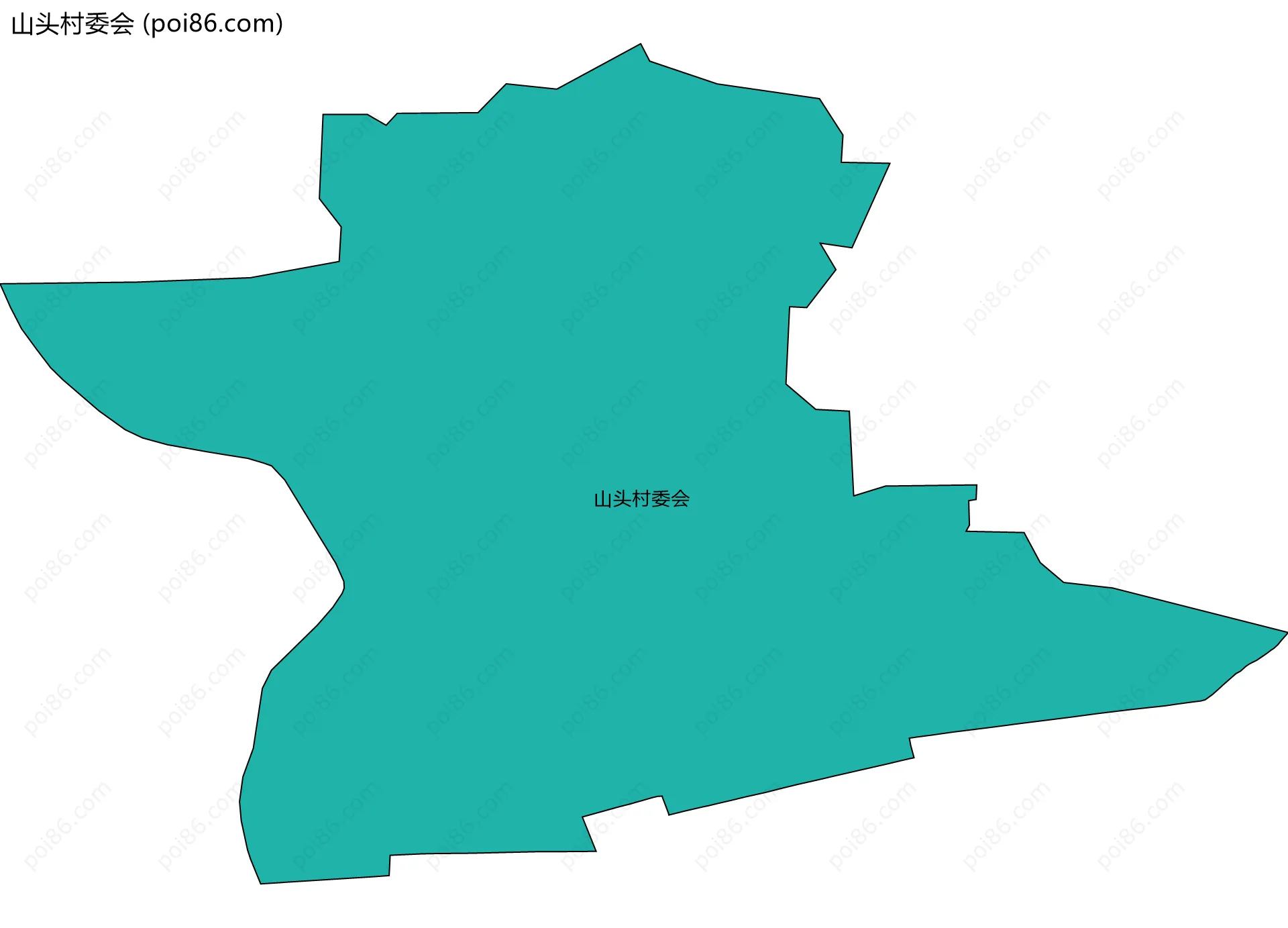 山头村委会边界地图