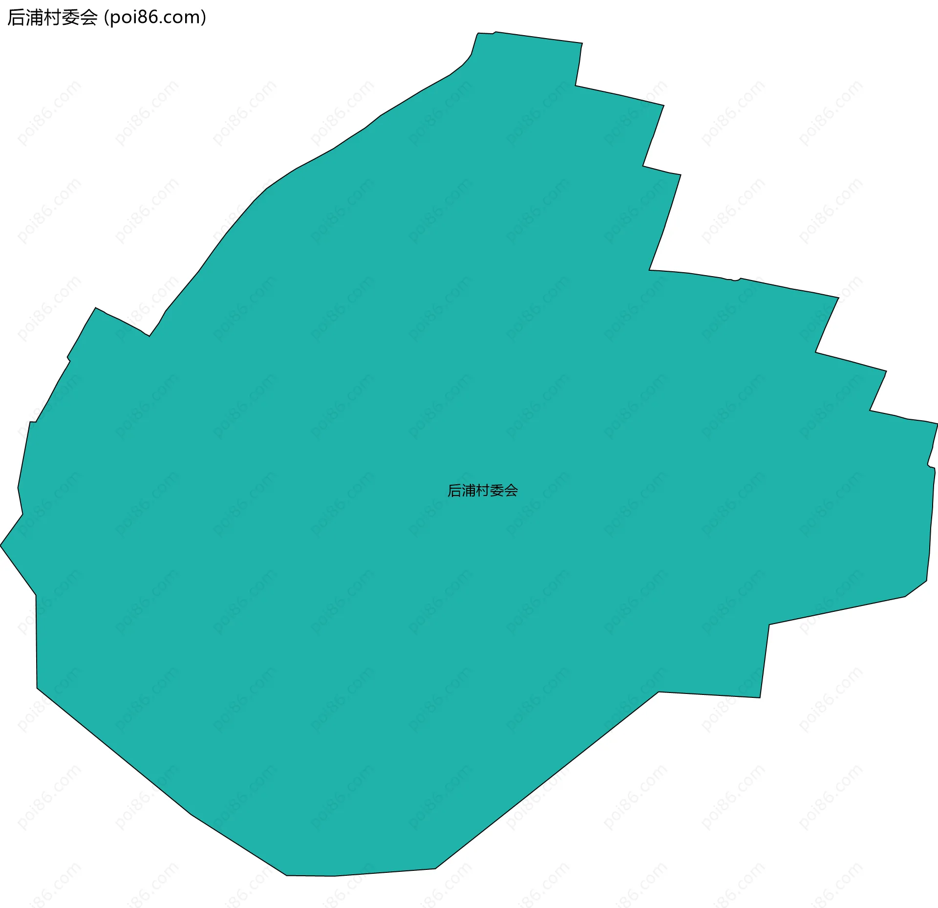 后浦村委会边界地图