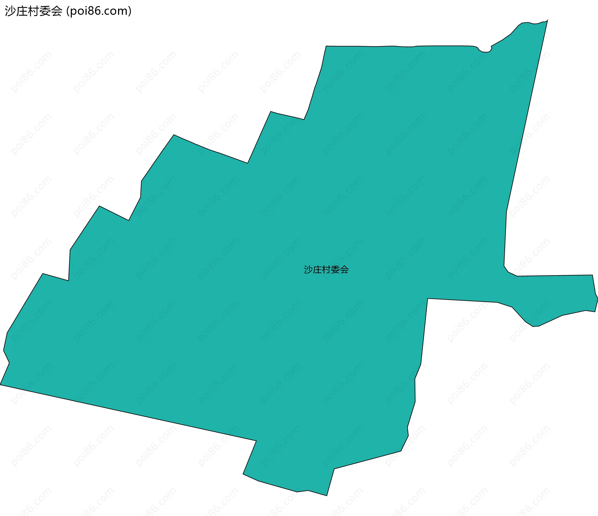沙庄村委会边界地图