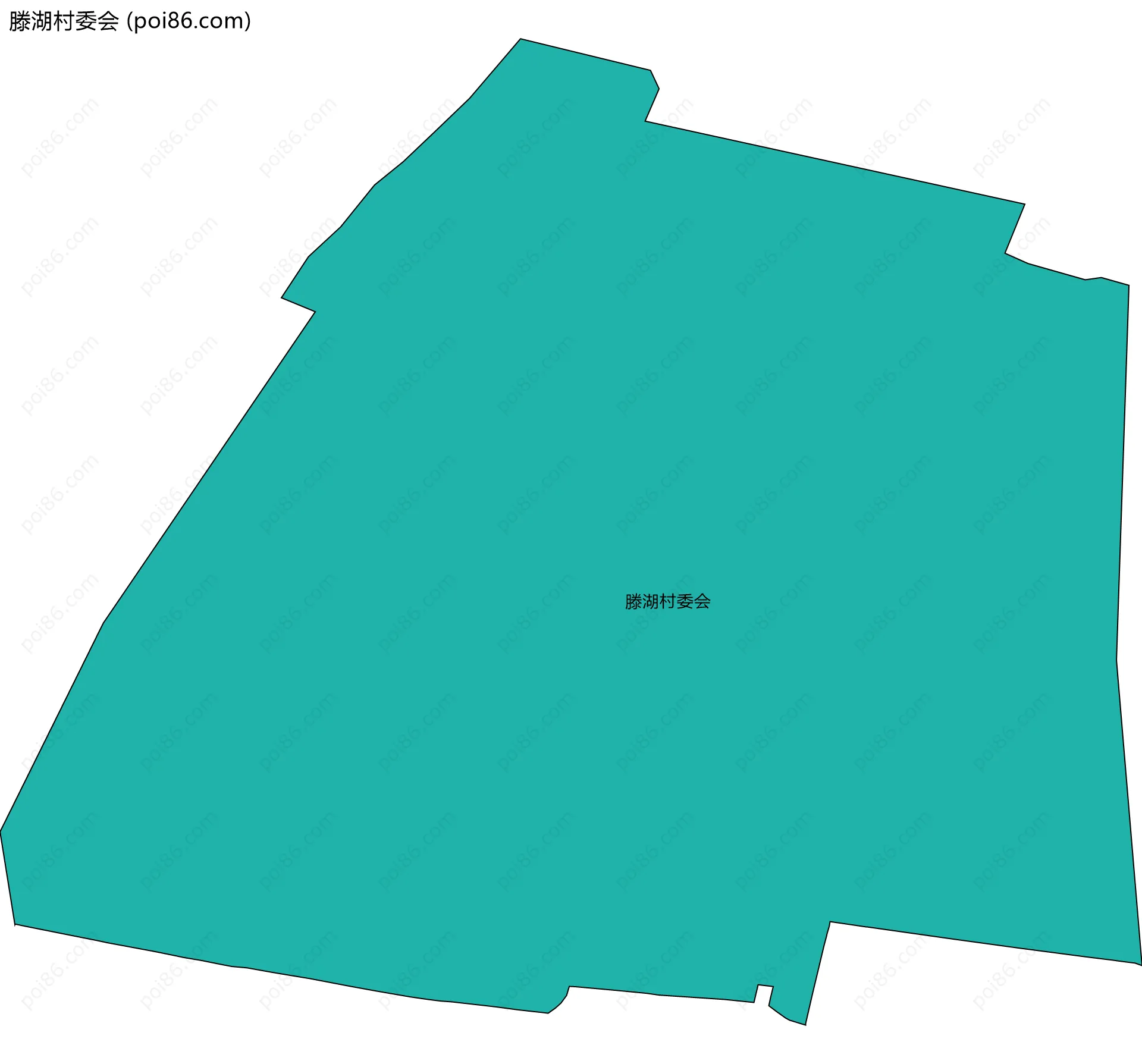 滕湖村委会边界地图