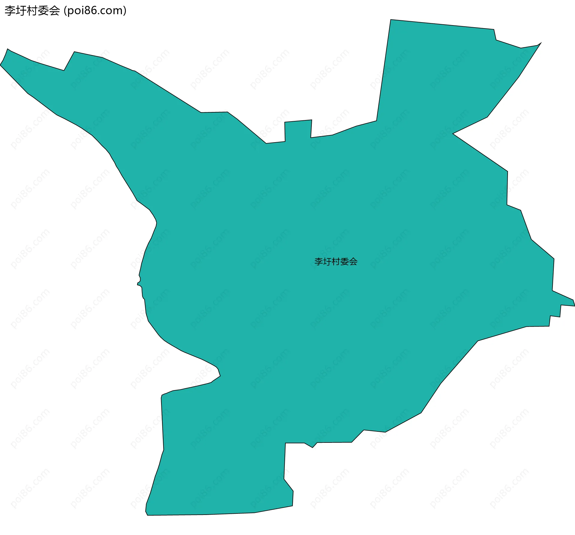 李圩村委会边界地图