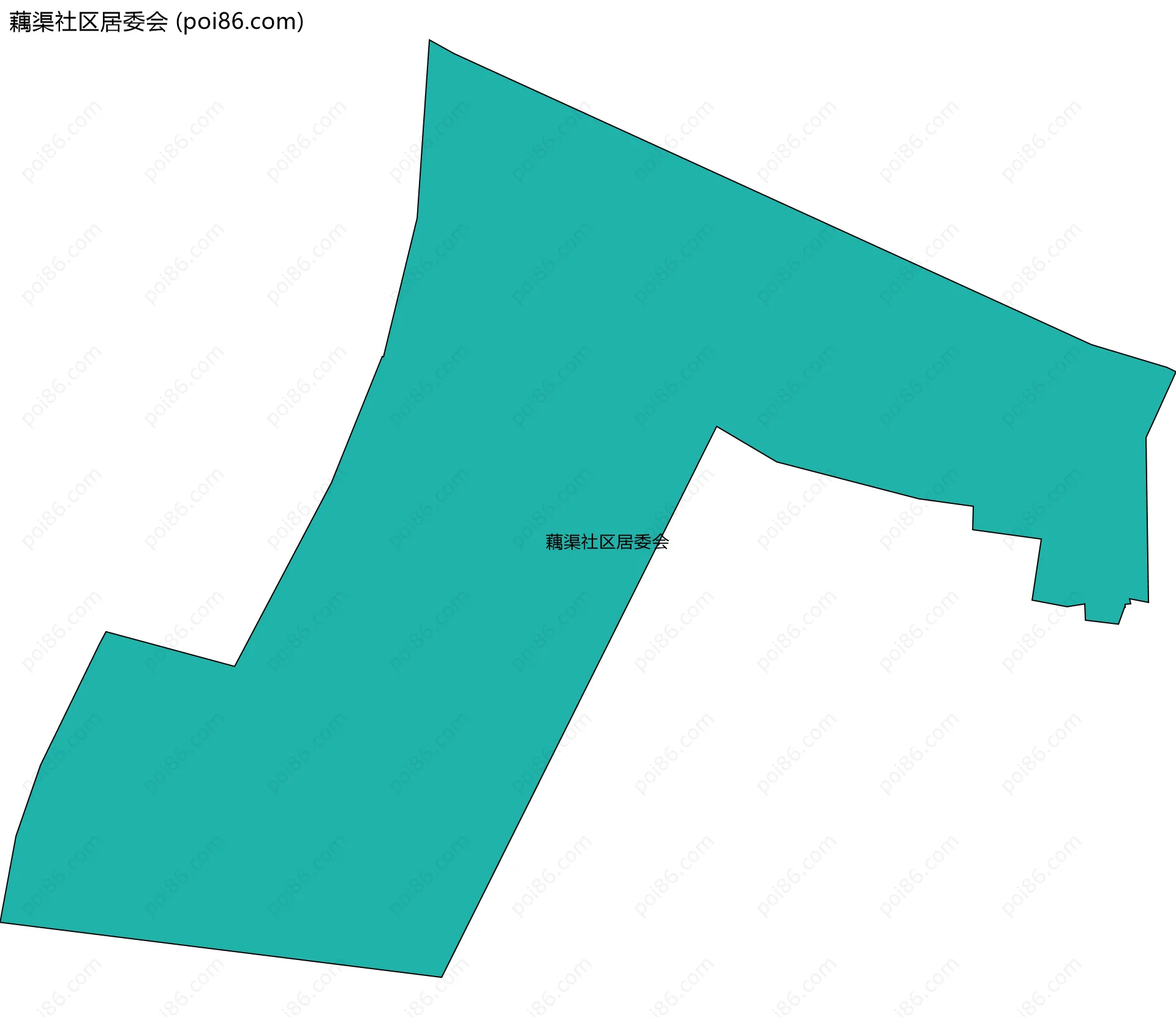 藕渠社区居委会边界地图