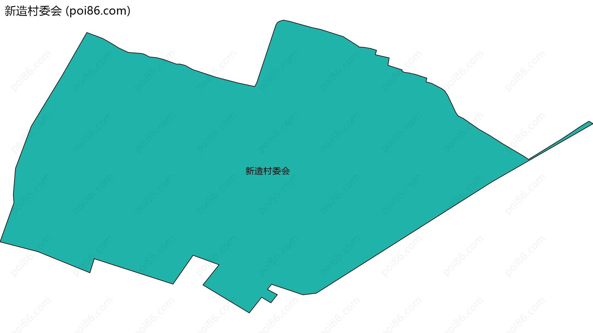 新造村委会边界地图