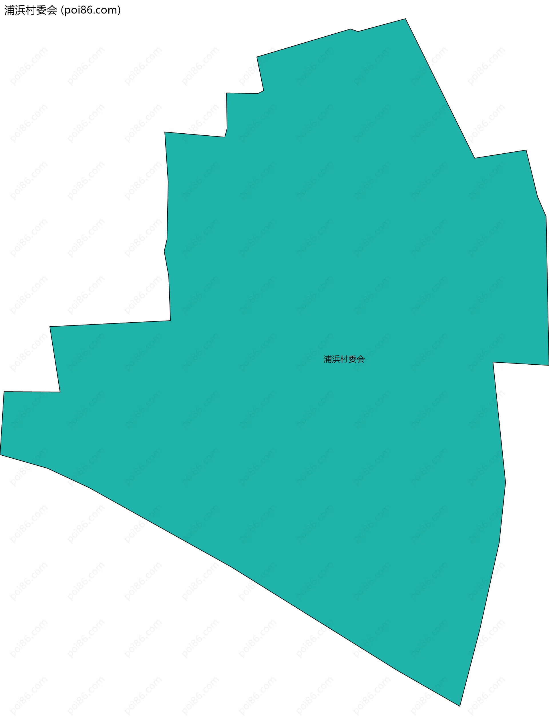 浦浜村委会边界地图