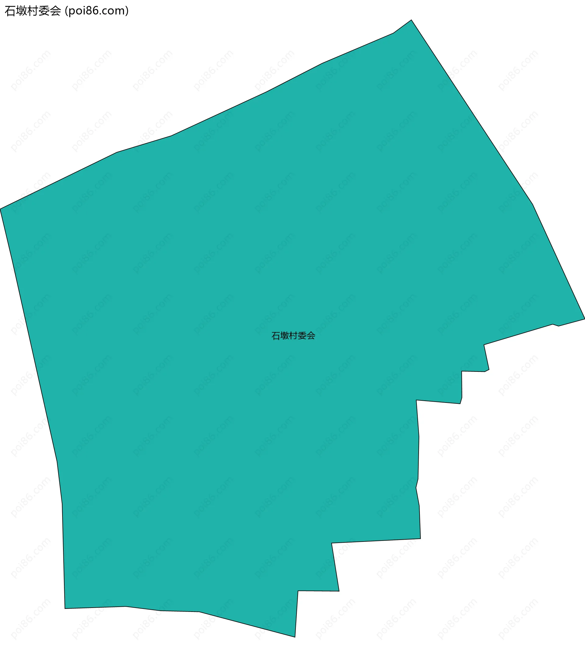 石墩村委会边界地图