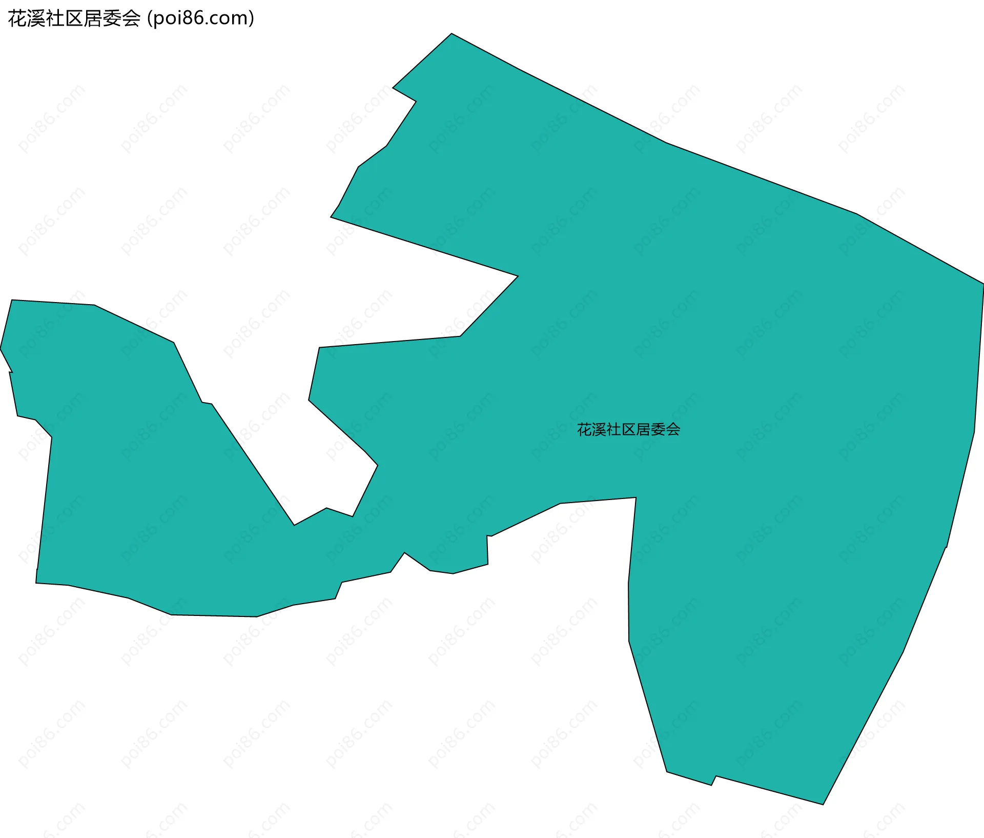 花溪社区居委会边界地图