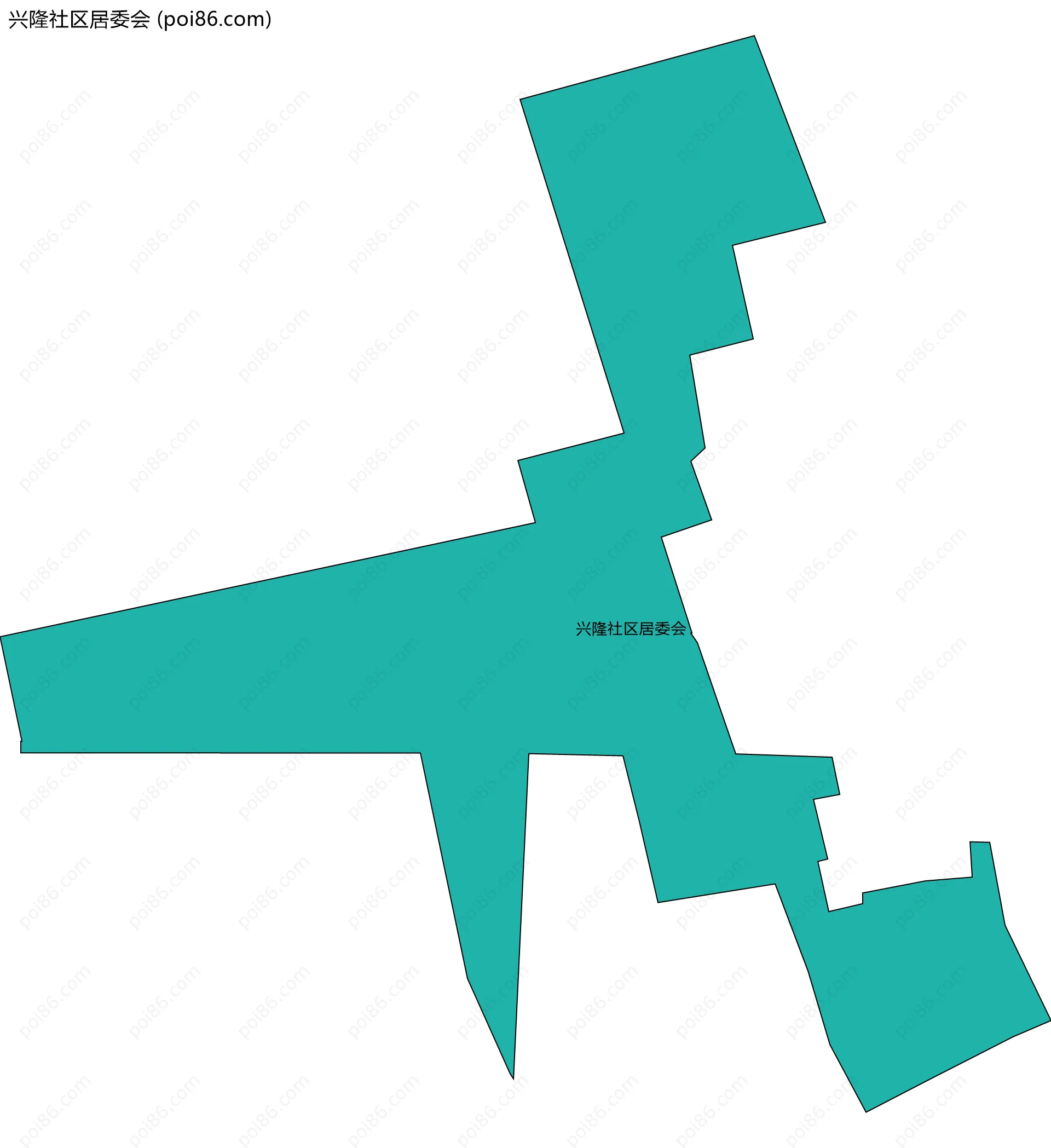 兴隆社区居委会边界地图