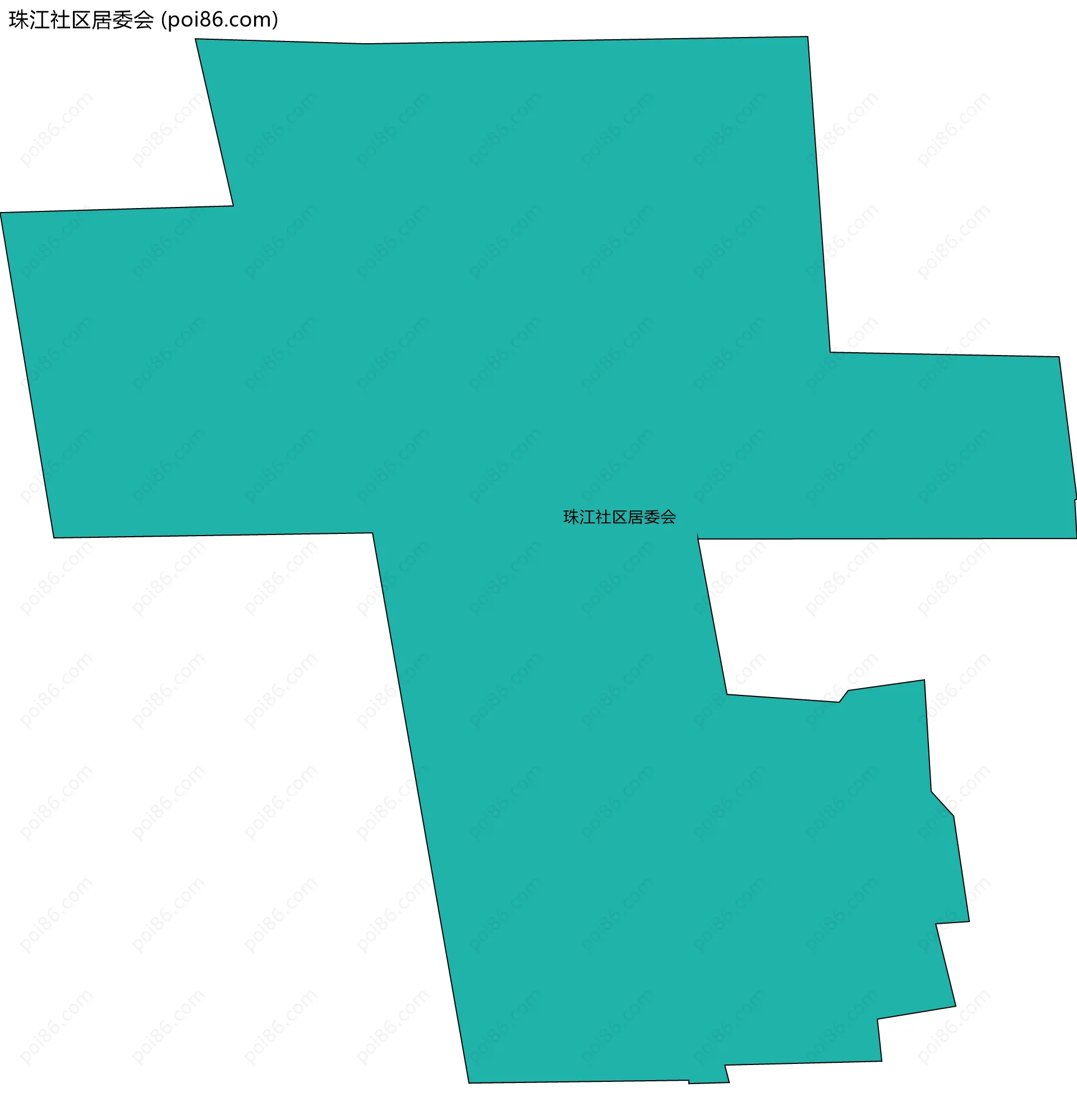 珠江社区居委会边界地图