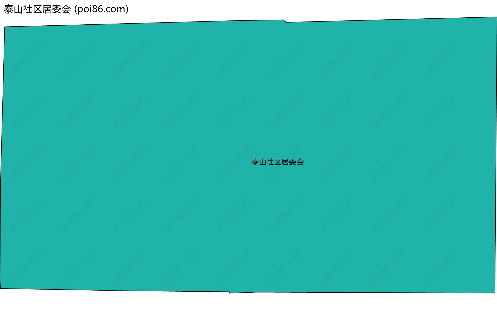 泰山社区居委会边界地图