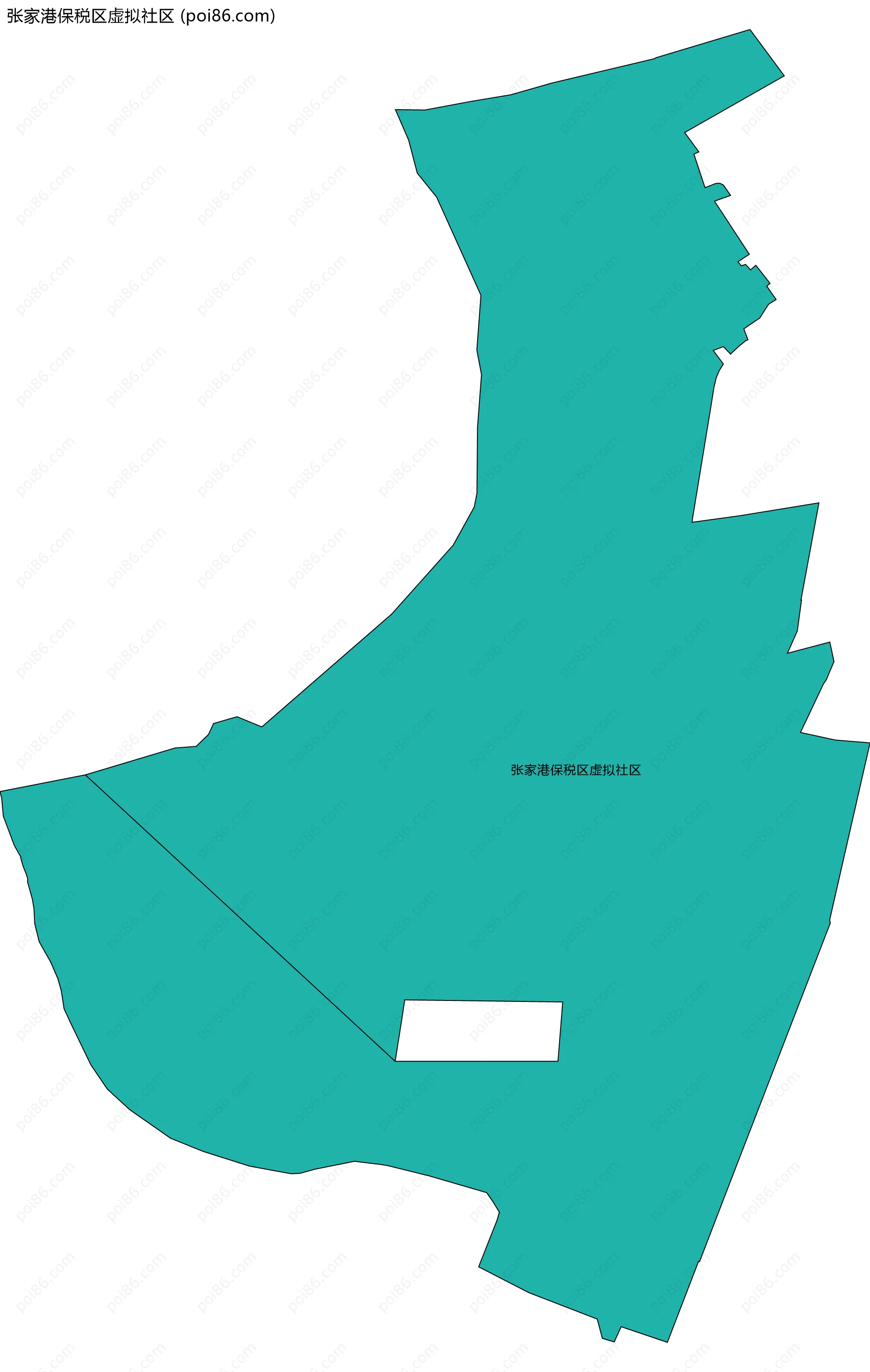 张家港保税区虚拟社区边界地图
