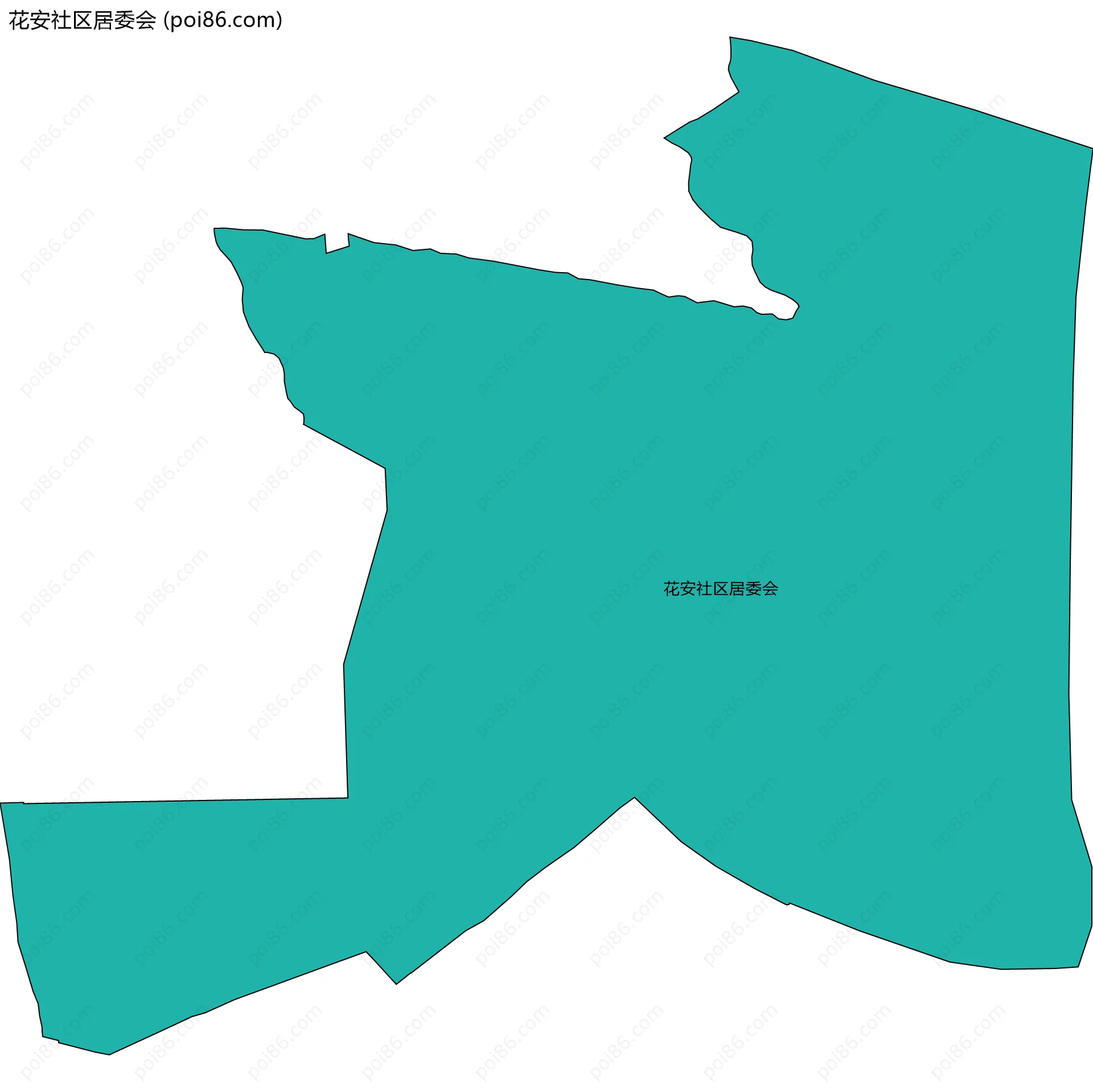 花安社区居委会边界地图