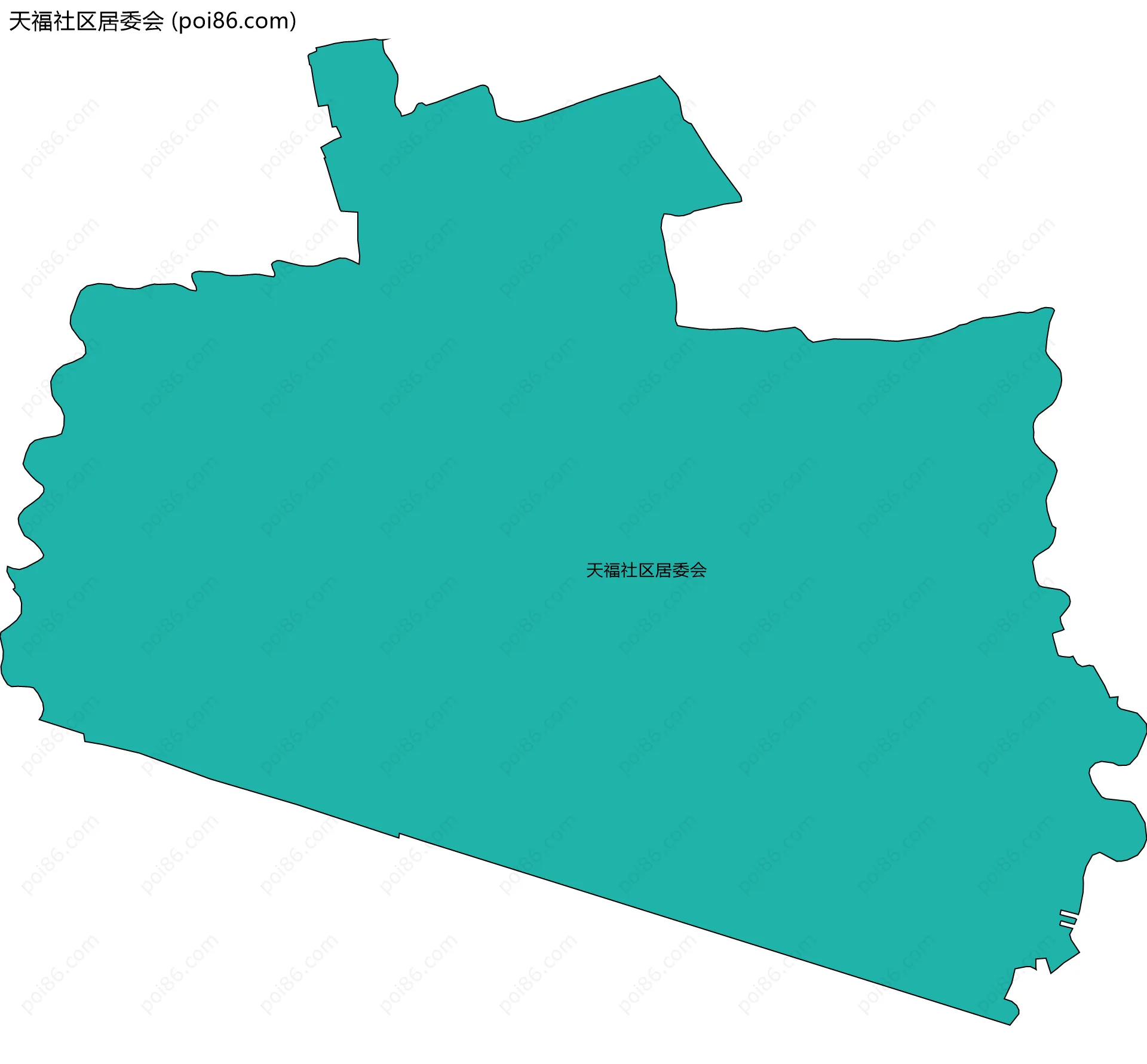 天福社区居委会边界地图