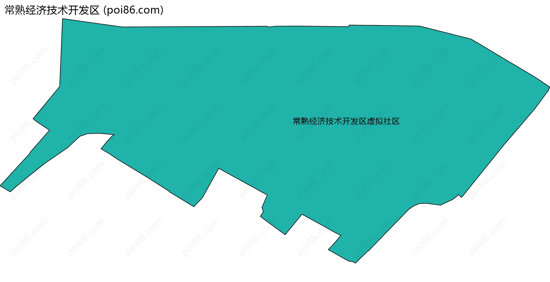 常熟经济技术开发区边界地图(五级行政区划)