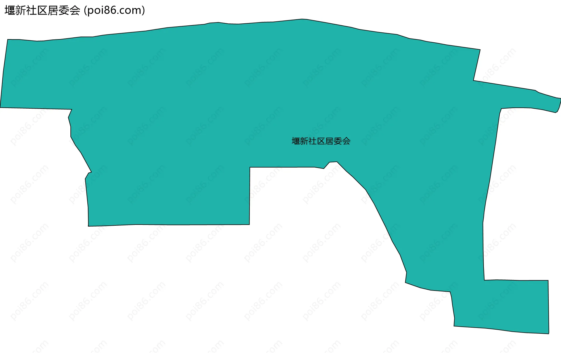 堰新社区居委会边界地图