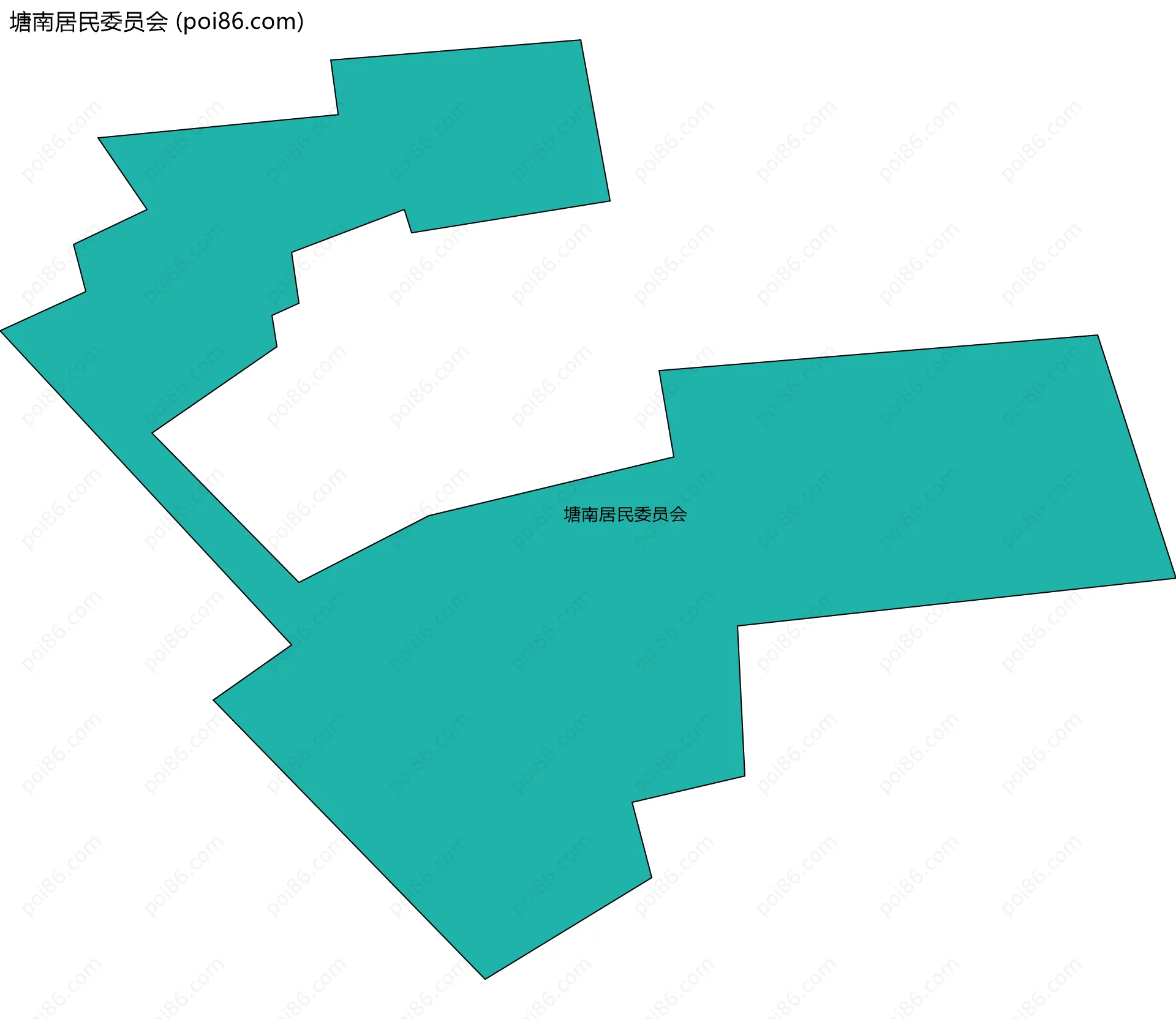 塘南居民委员会边界地图