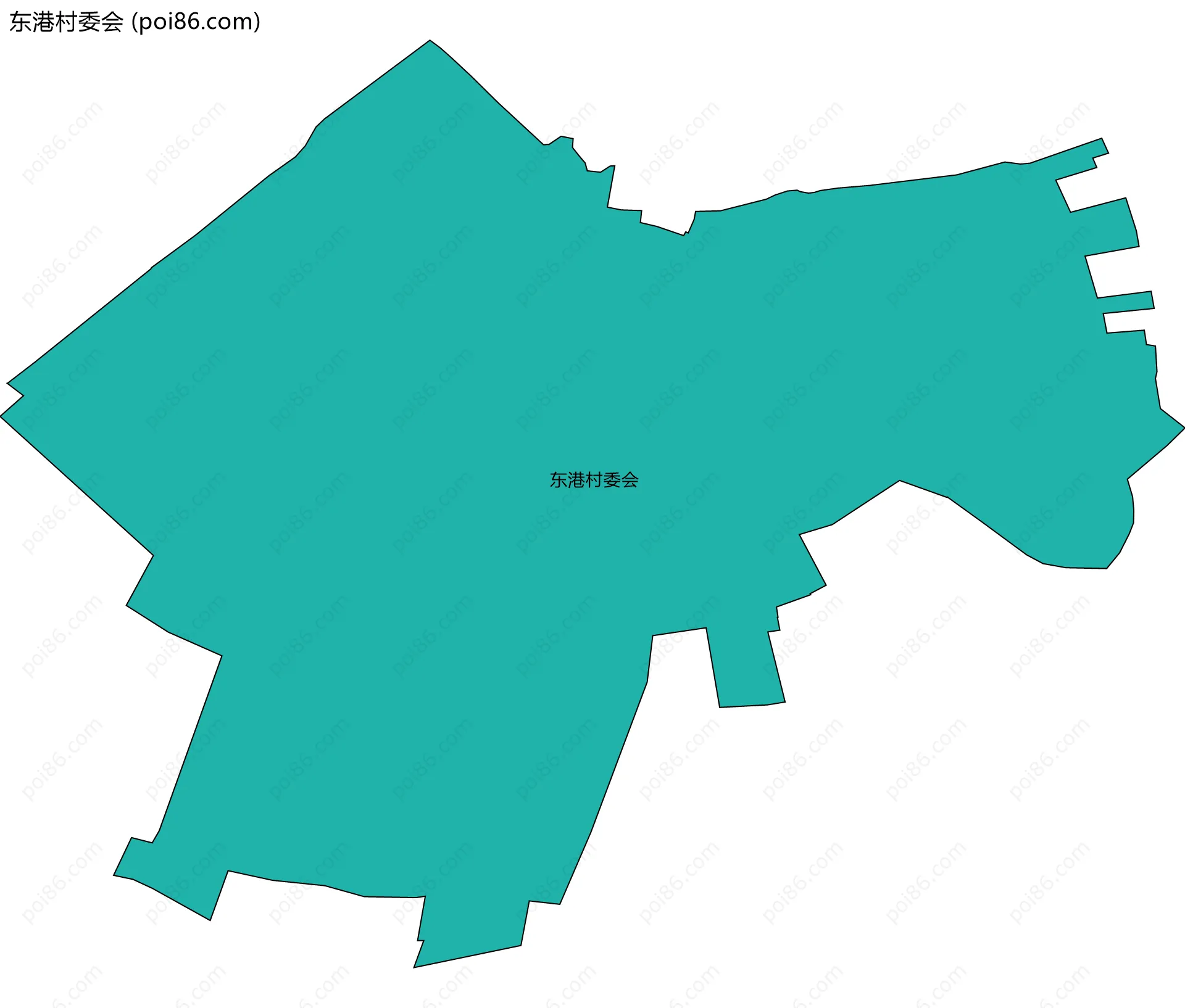 东港村委会边界地图