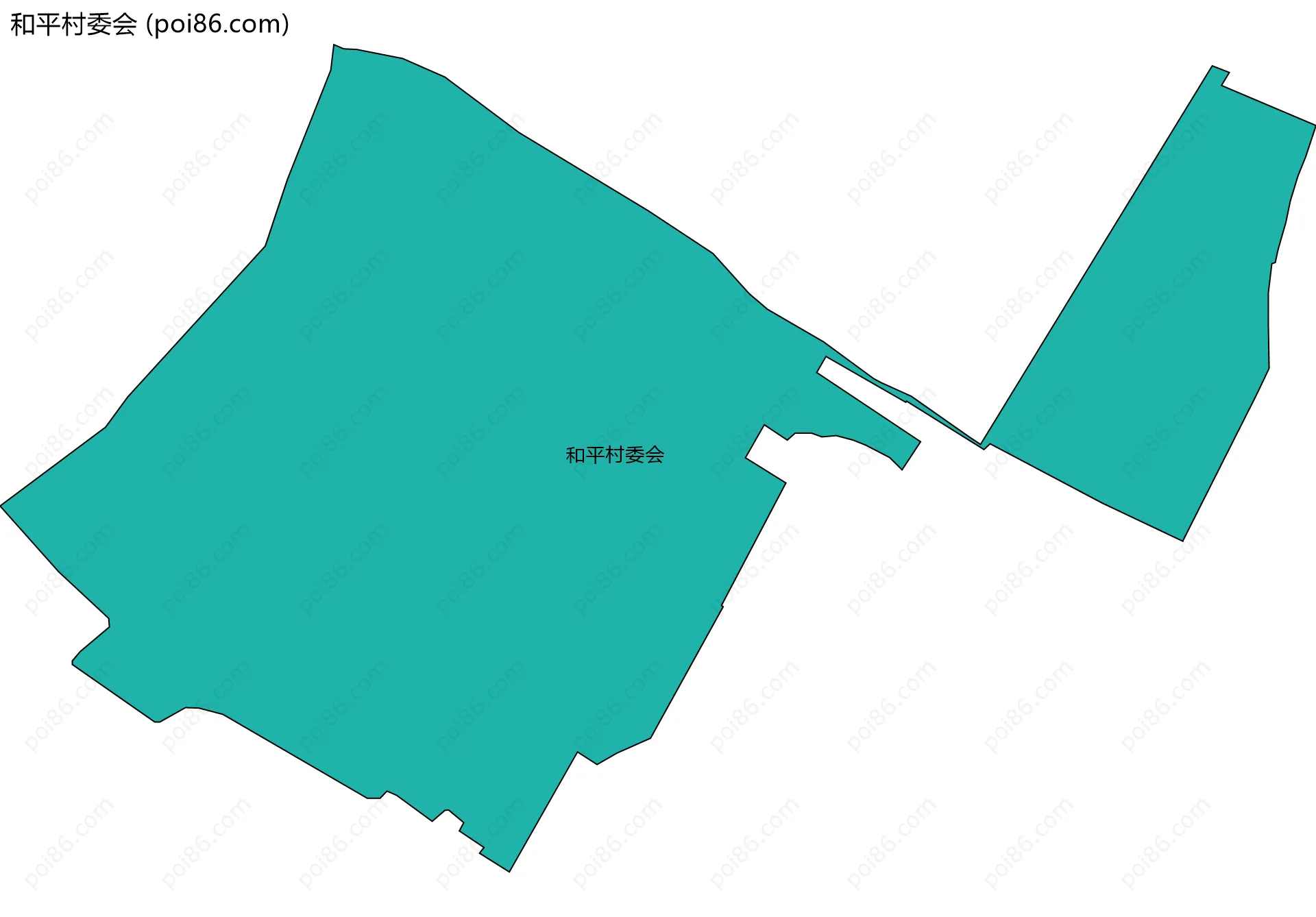 和平村委会边界地图