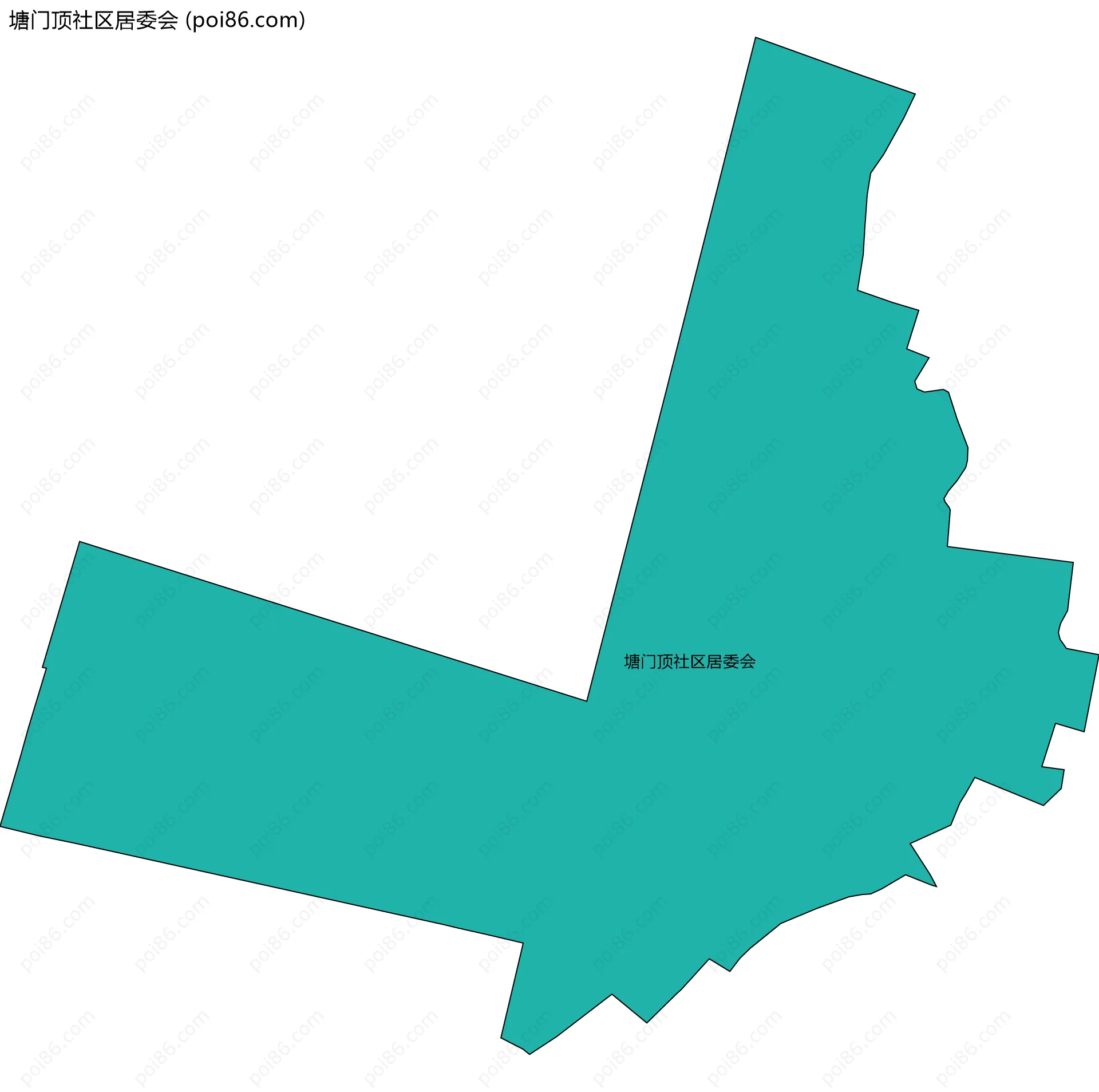 塘门顶社区居委会边界地图
