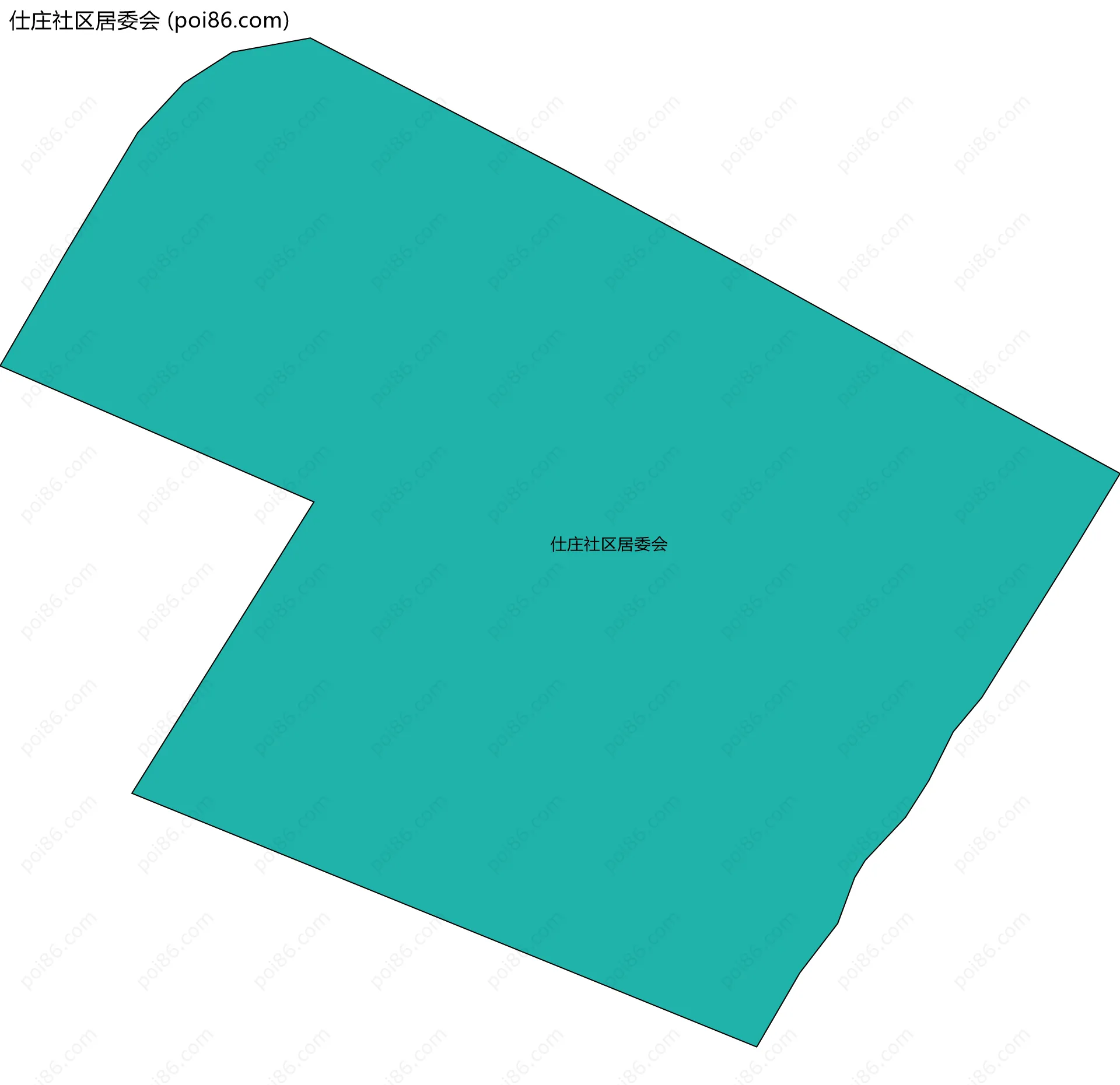 仕庄社区居委会边界地图