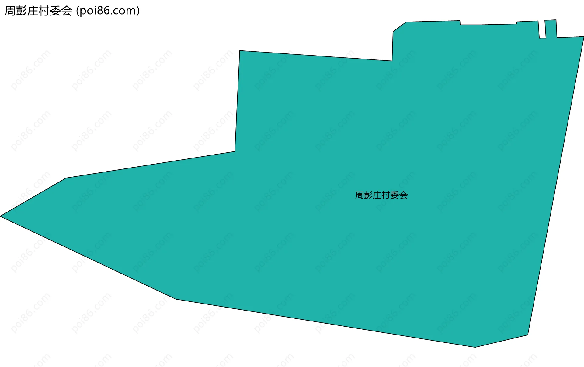 周彭庄村委会边界地图