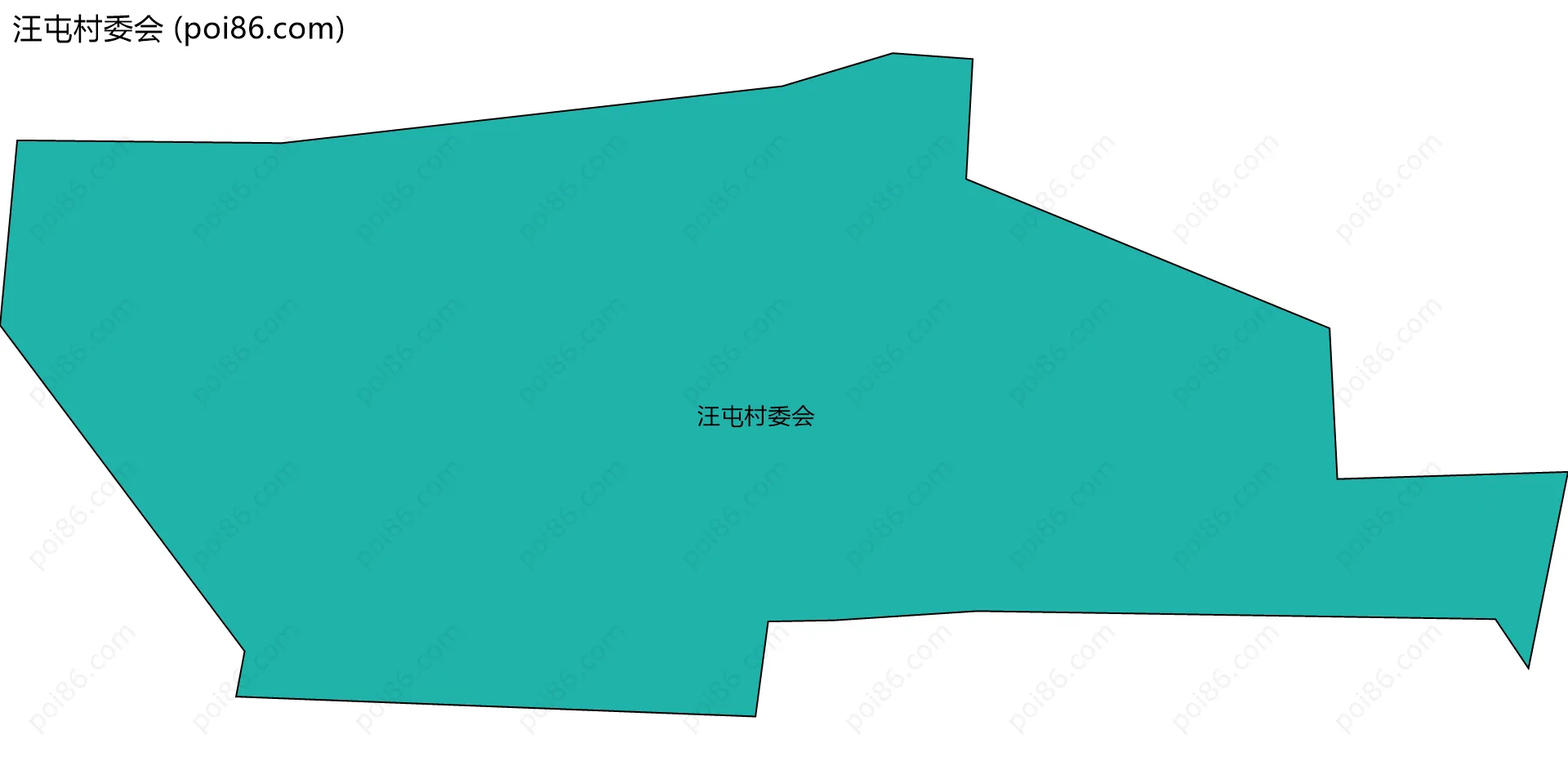 汪屯村委会边界地图