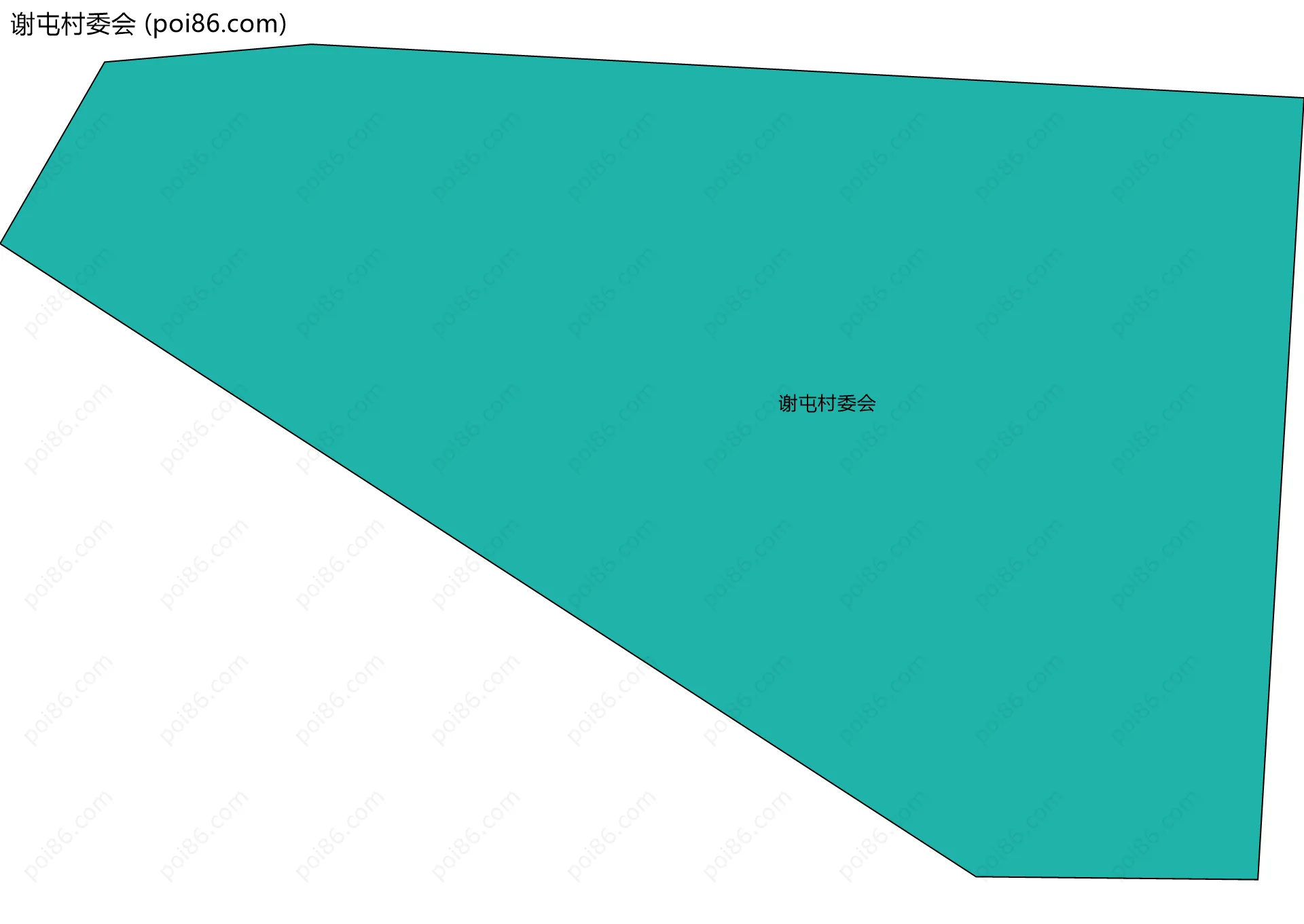 谢屯村委会边界地图