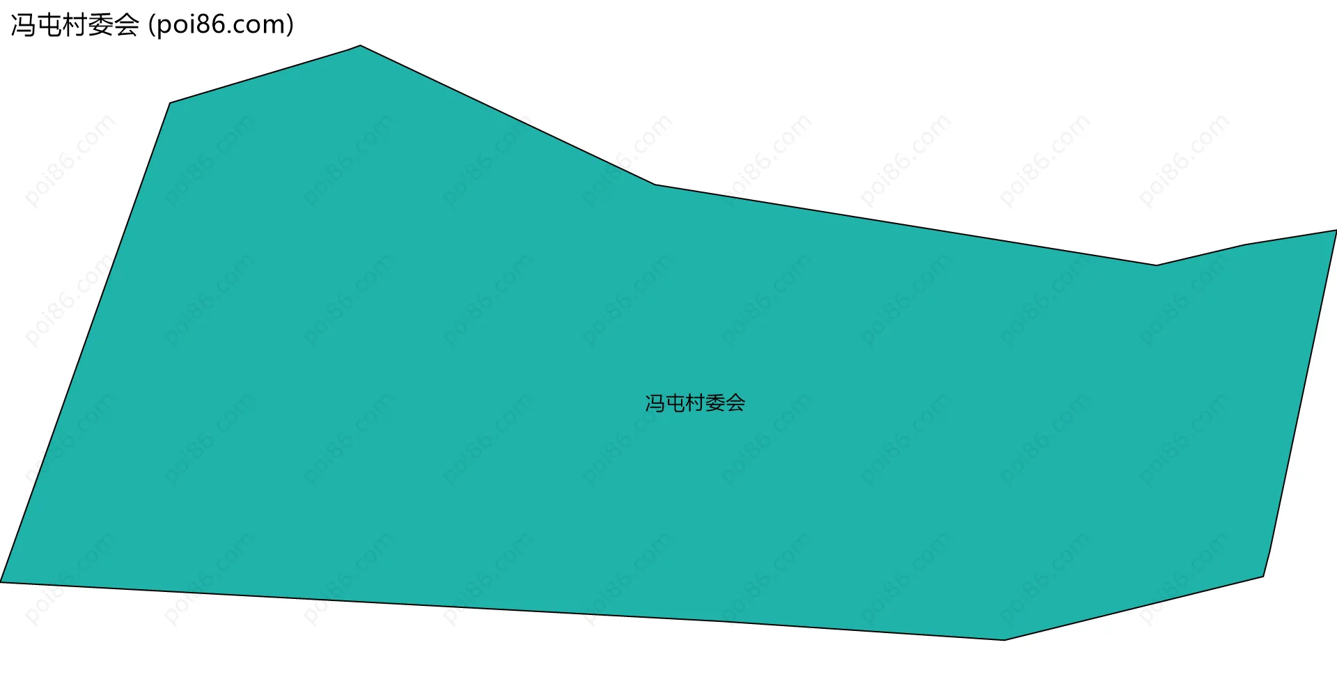 冯屯村委会边界地图