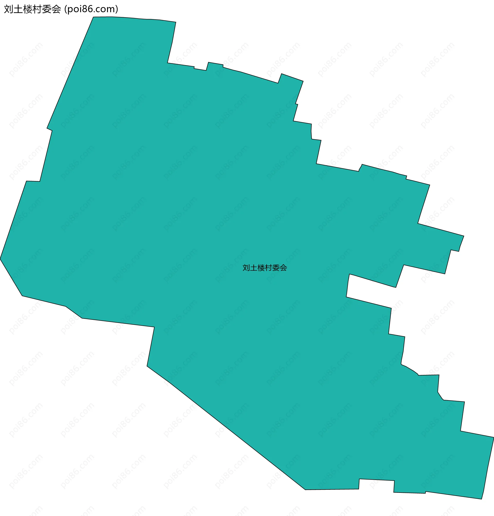 刘土楼村委会边界地图