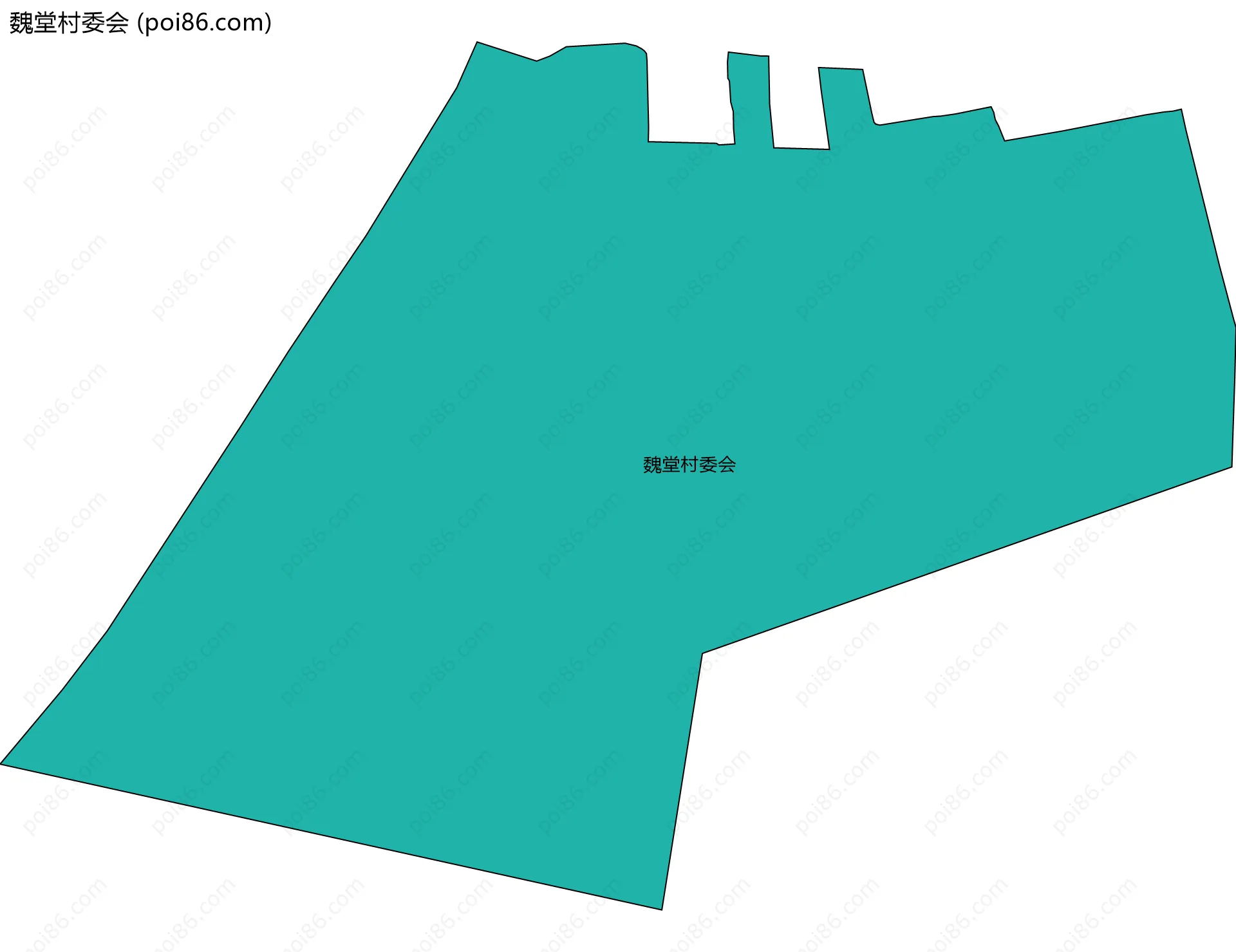 魏堂村委会边界地图