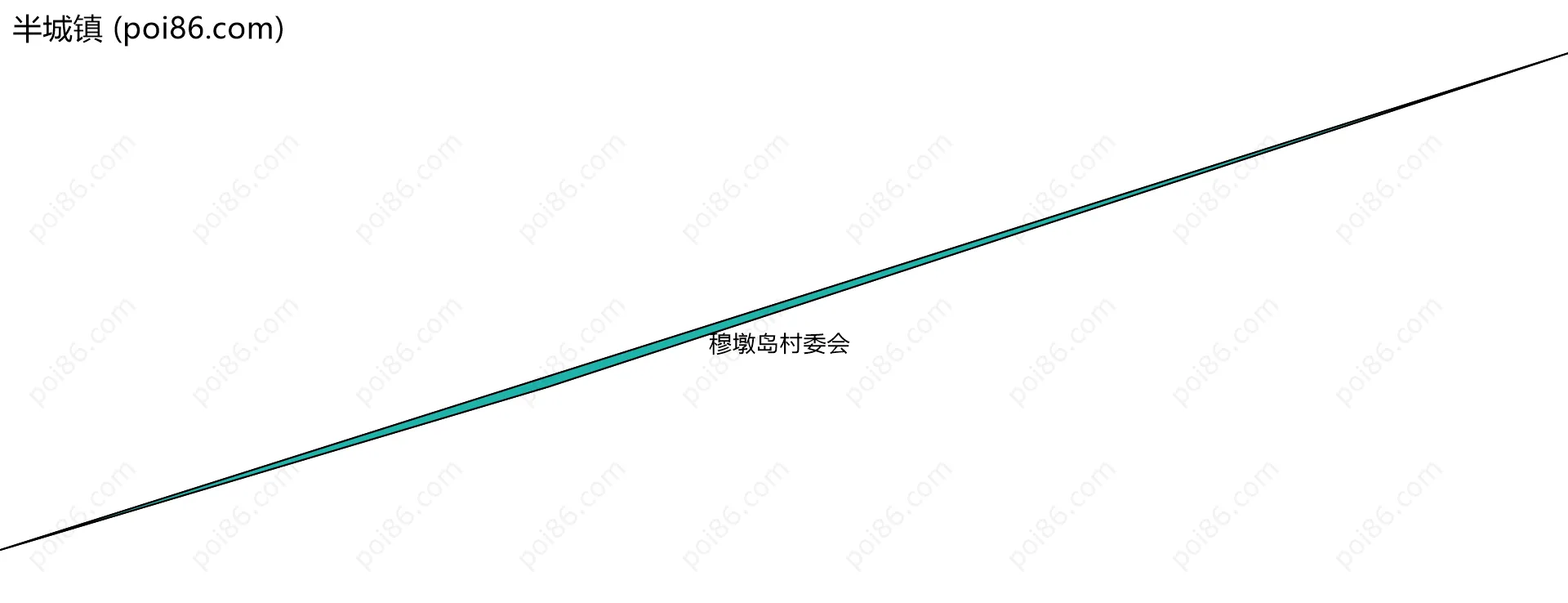 半城镇边界地图(五级行政区划)