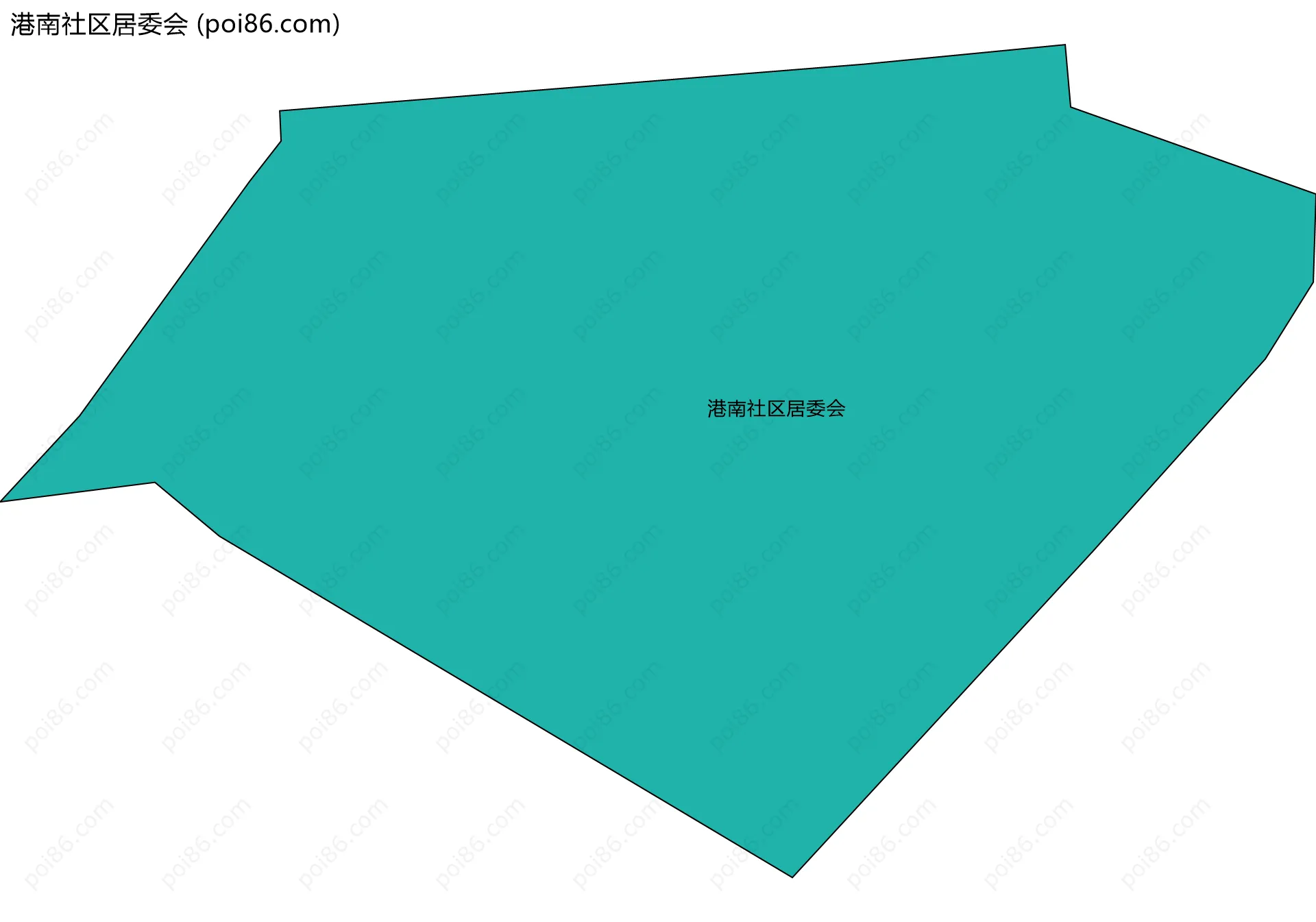 港南社区居委会边界地图