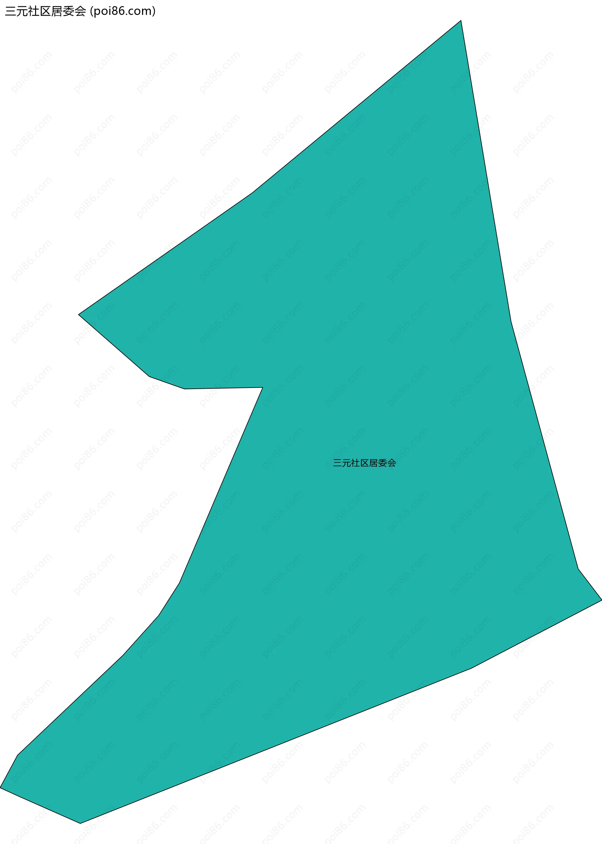 三元社区居委会边界地图