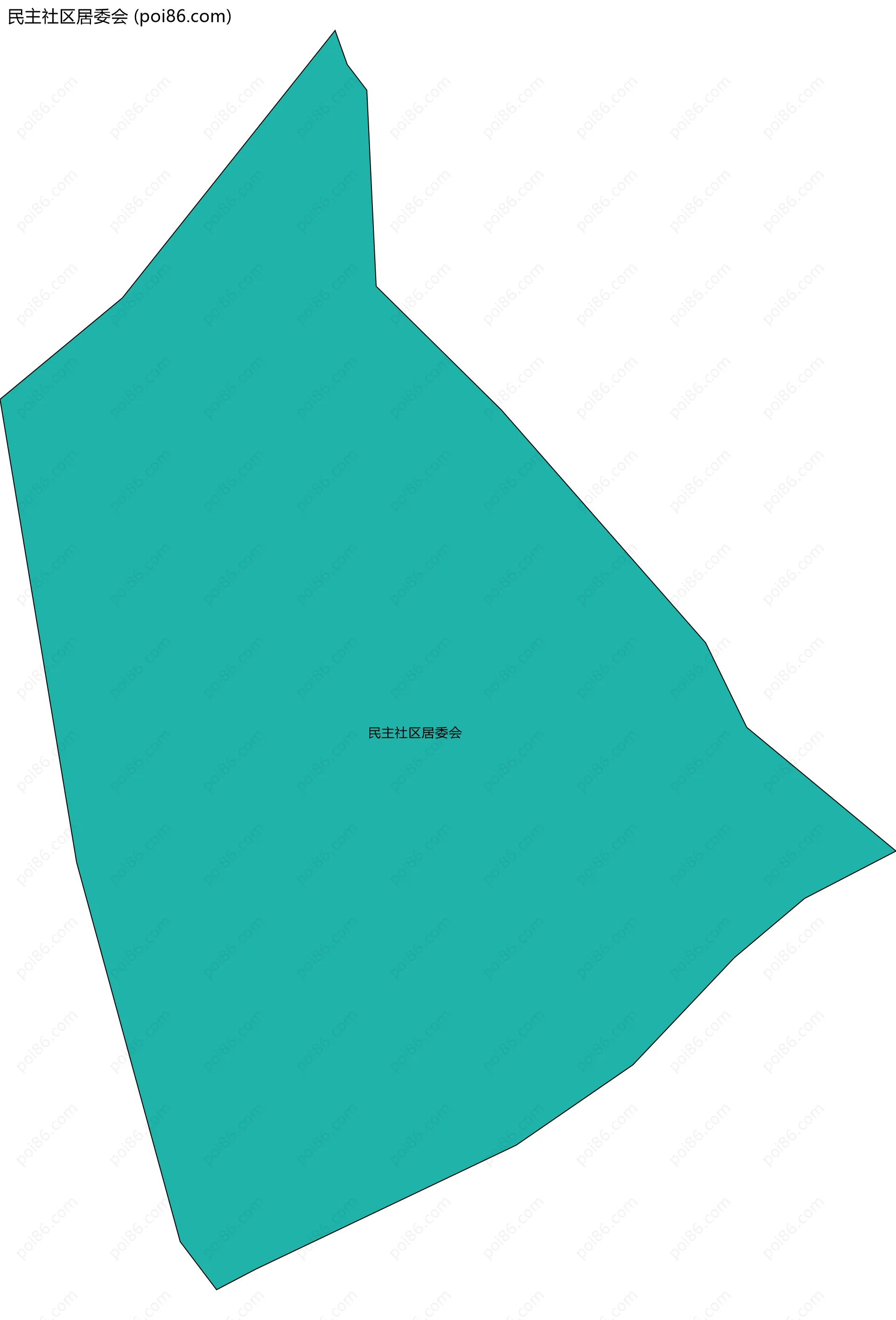 民主社区居委会边界地图