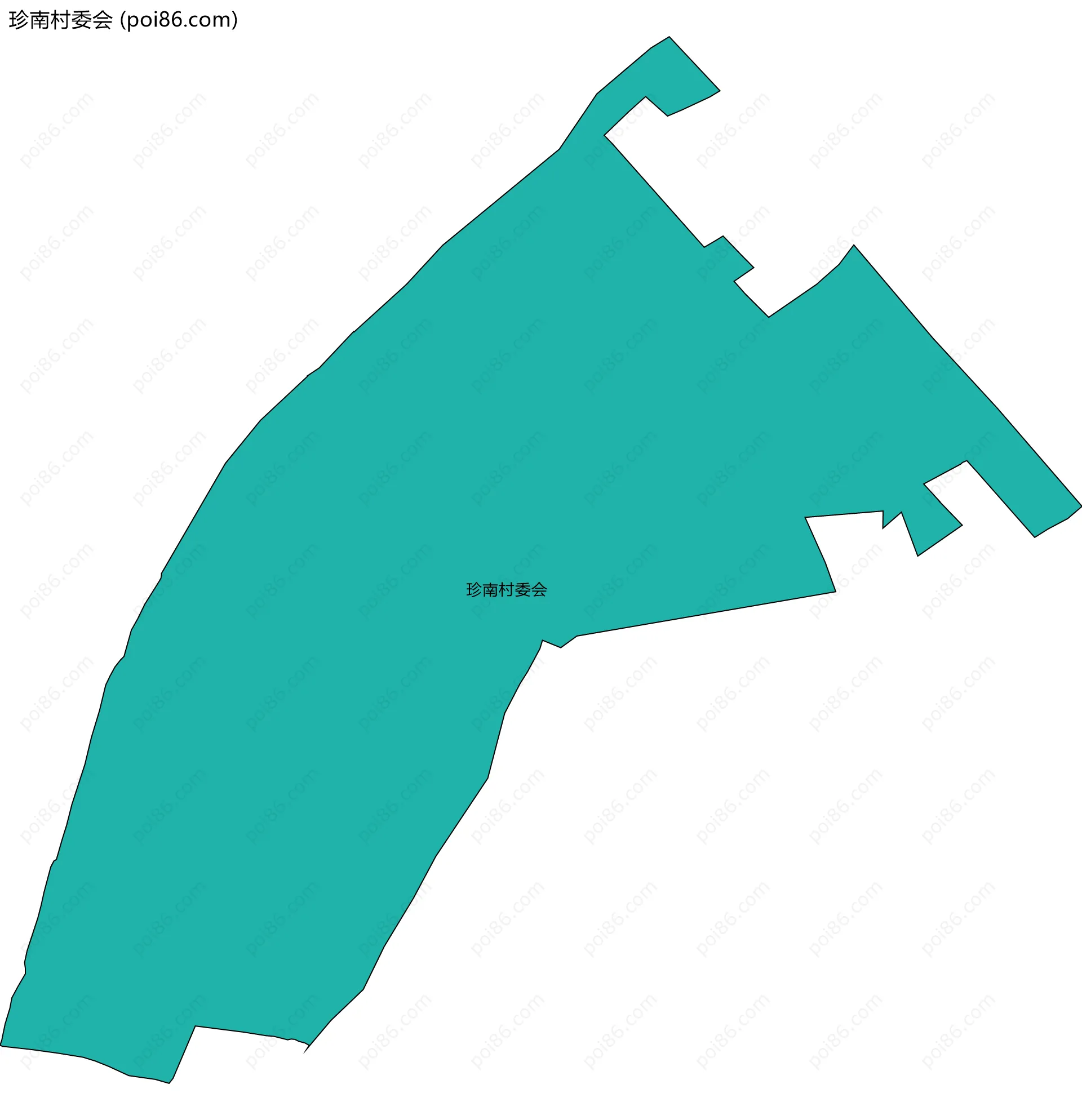 珍南村委会边界地图