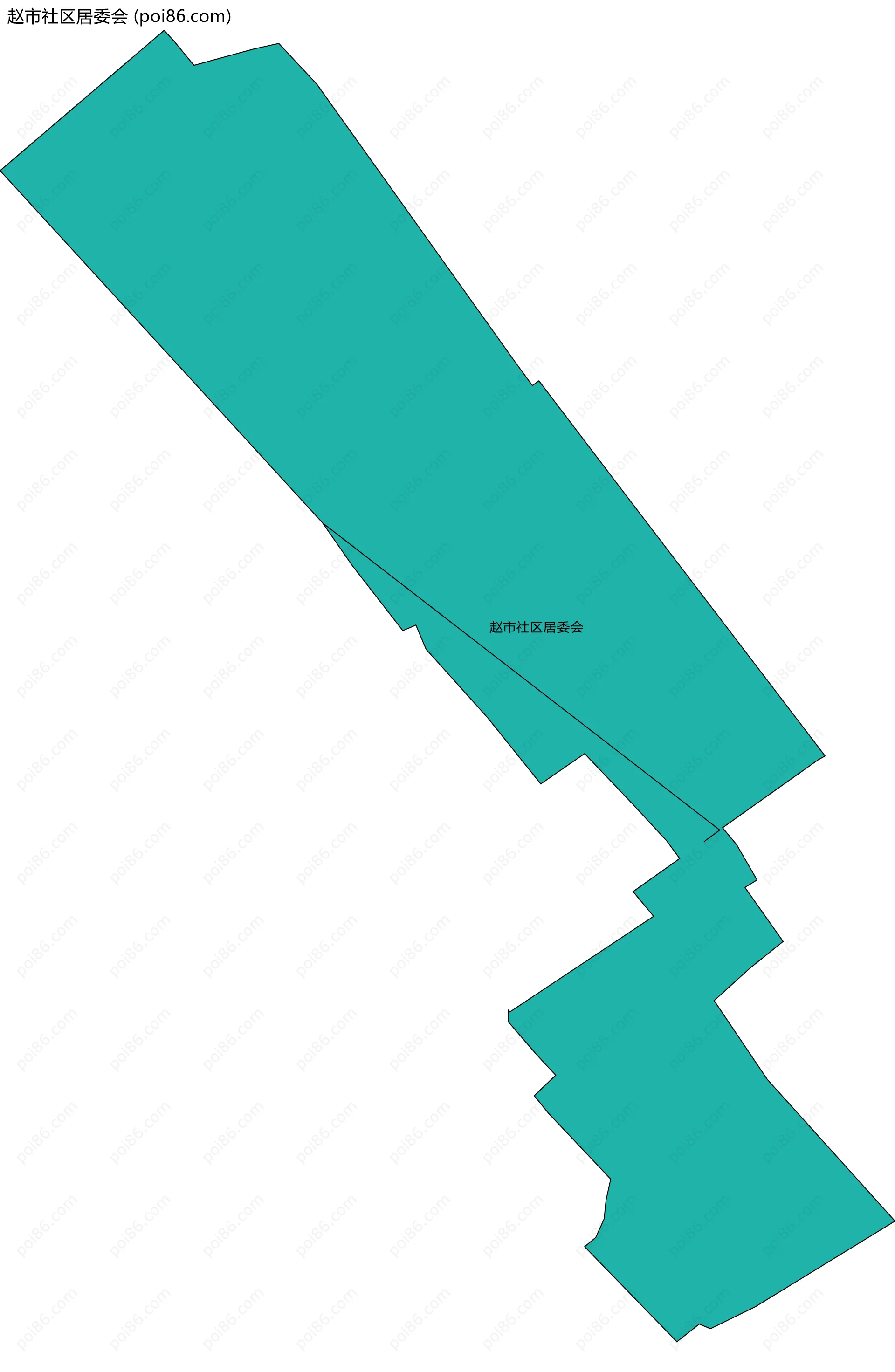 赵市社区居委会边界地图