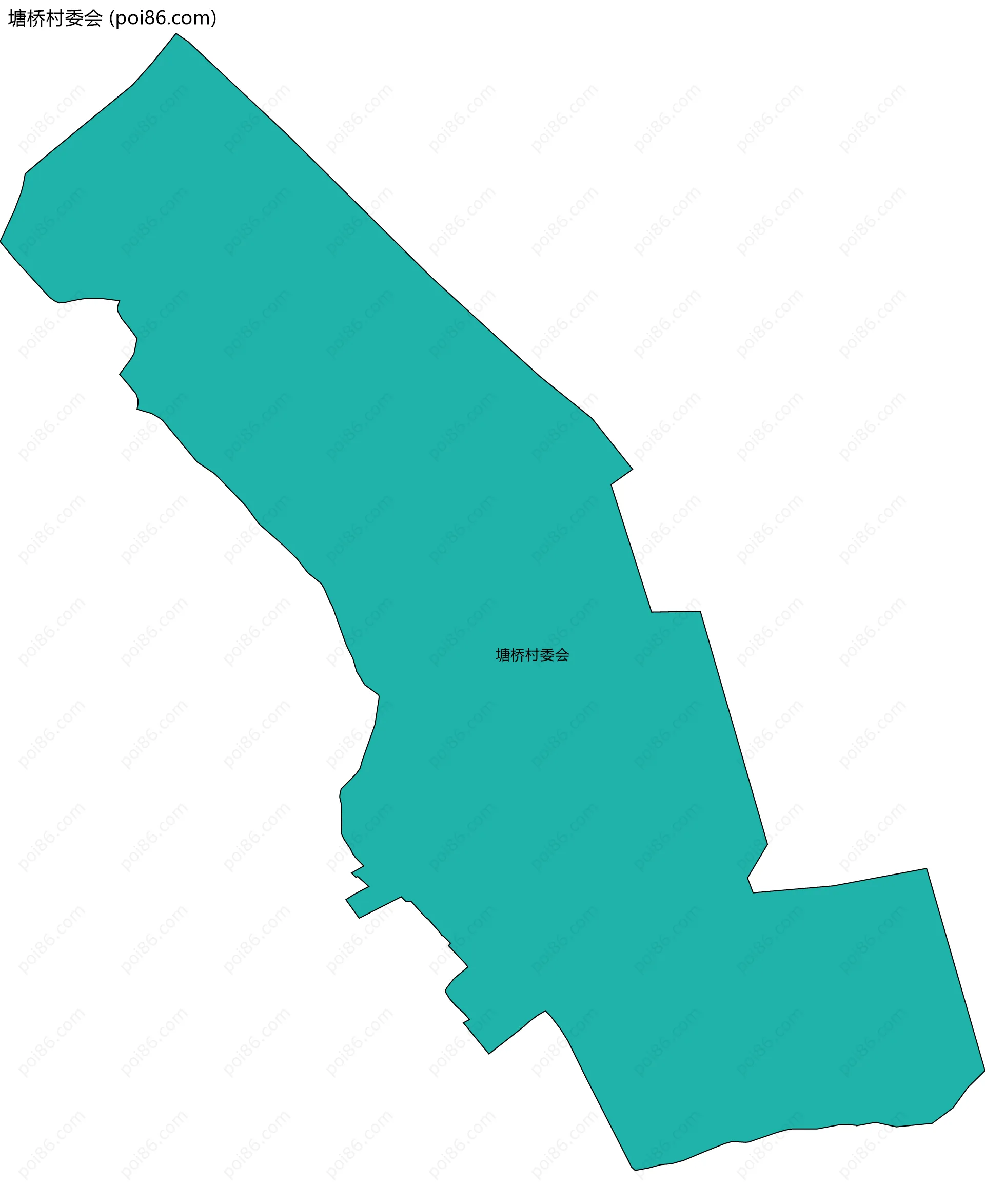 塘桥村委会边界地图