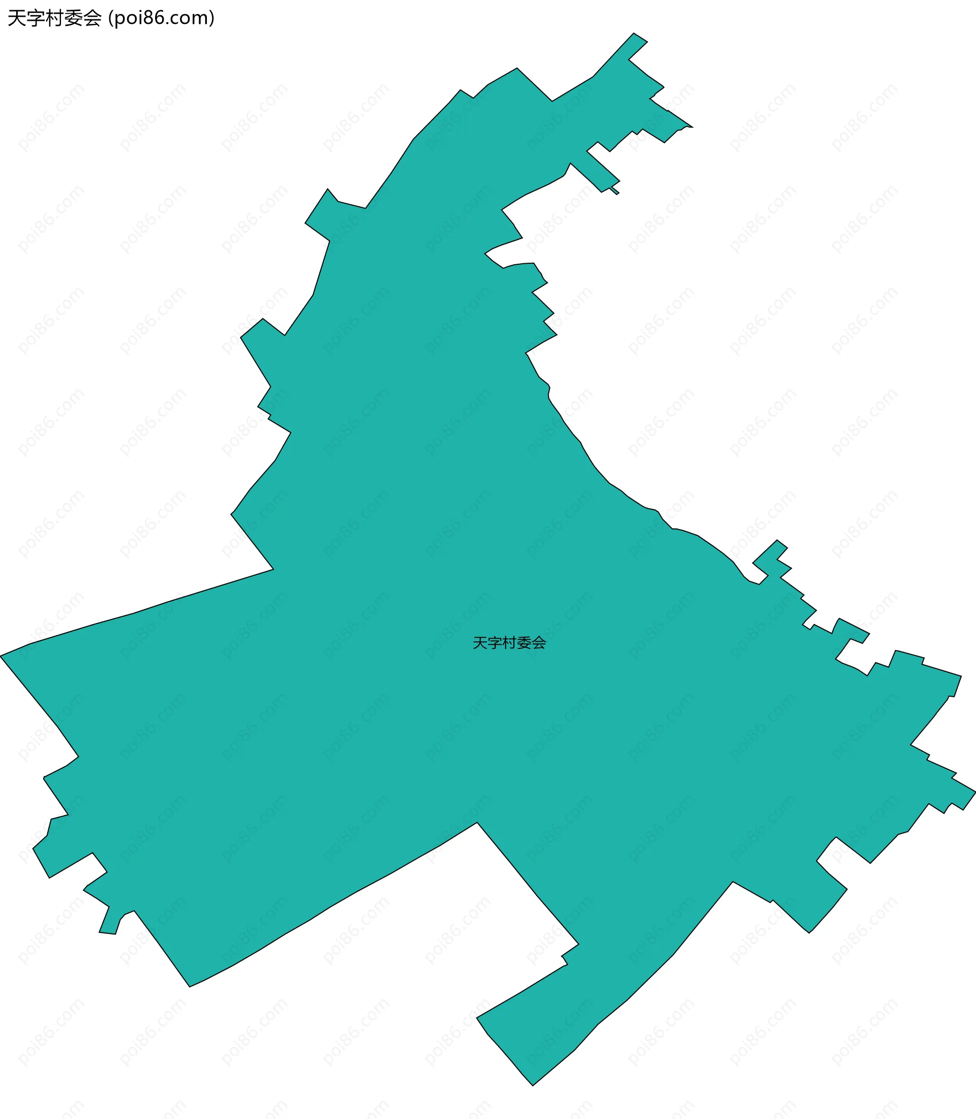 天字村委会边界地图
