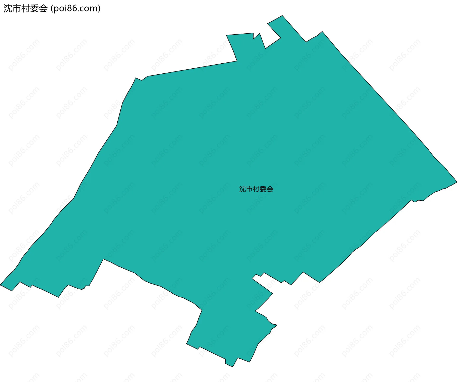 沈市村委会边界地图