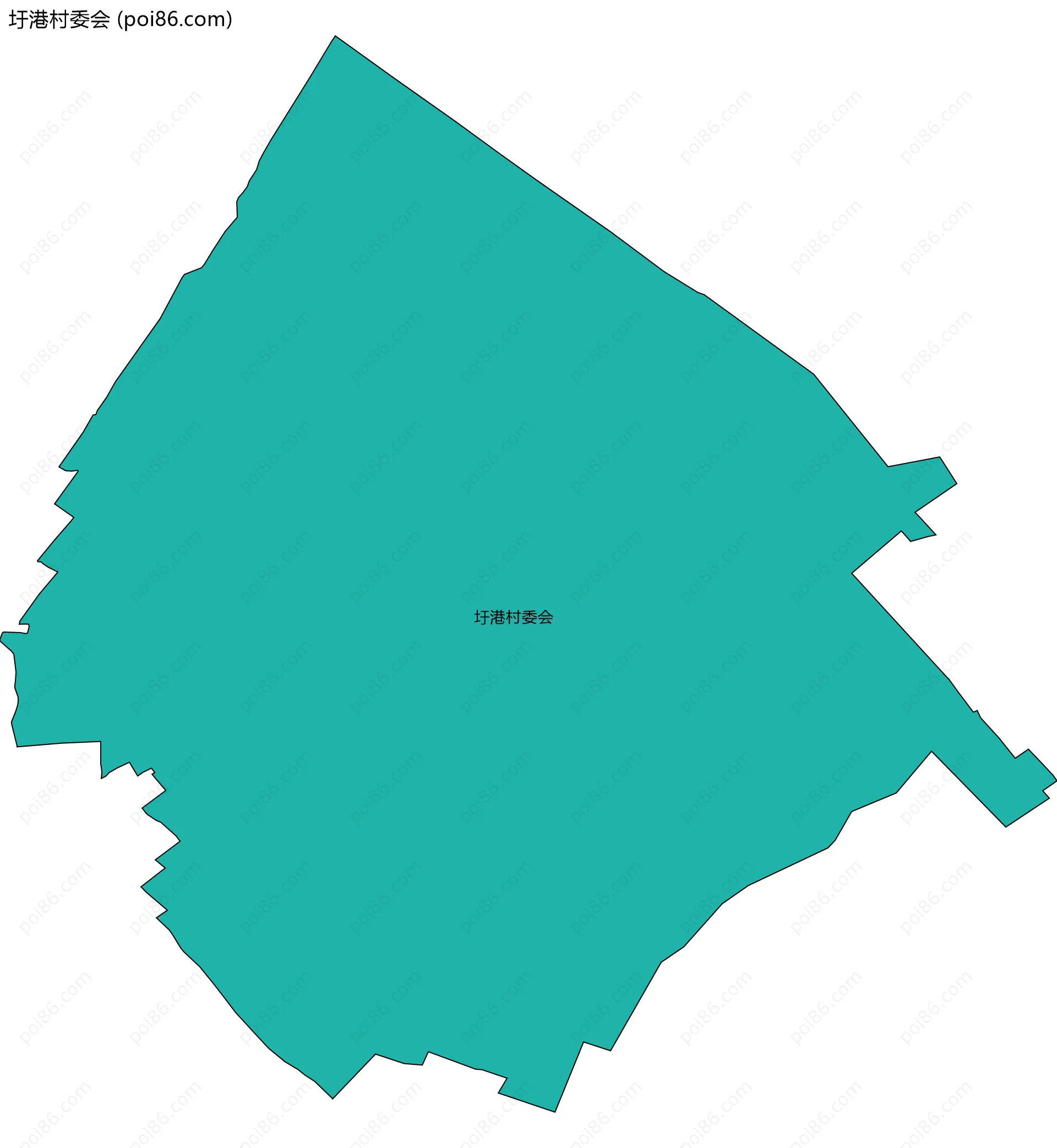 圩港村委会边界地图