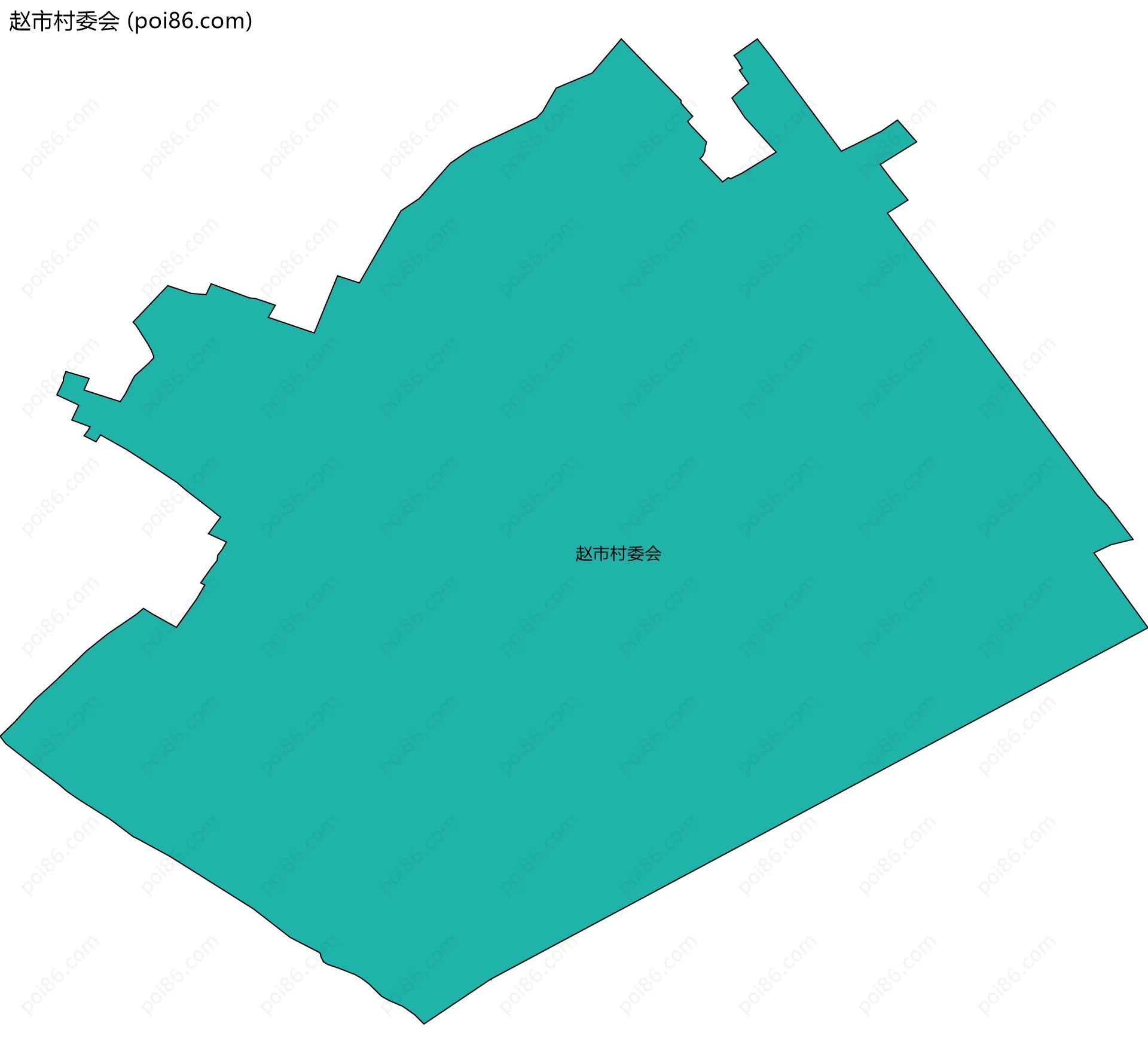 赵市村委会边界地图