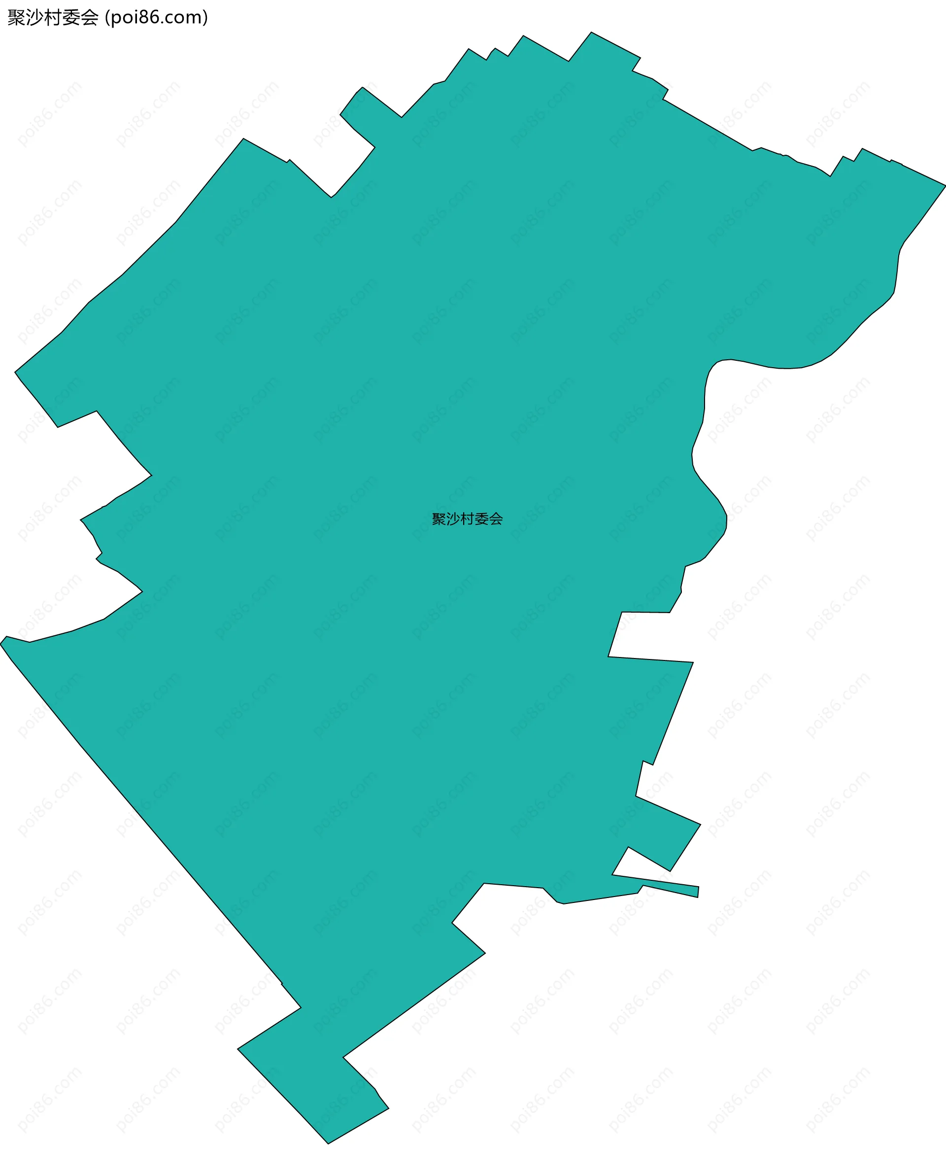聚沙村委会边界地图