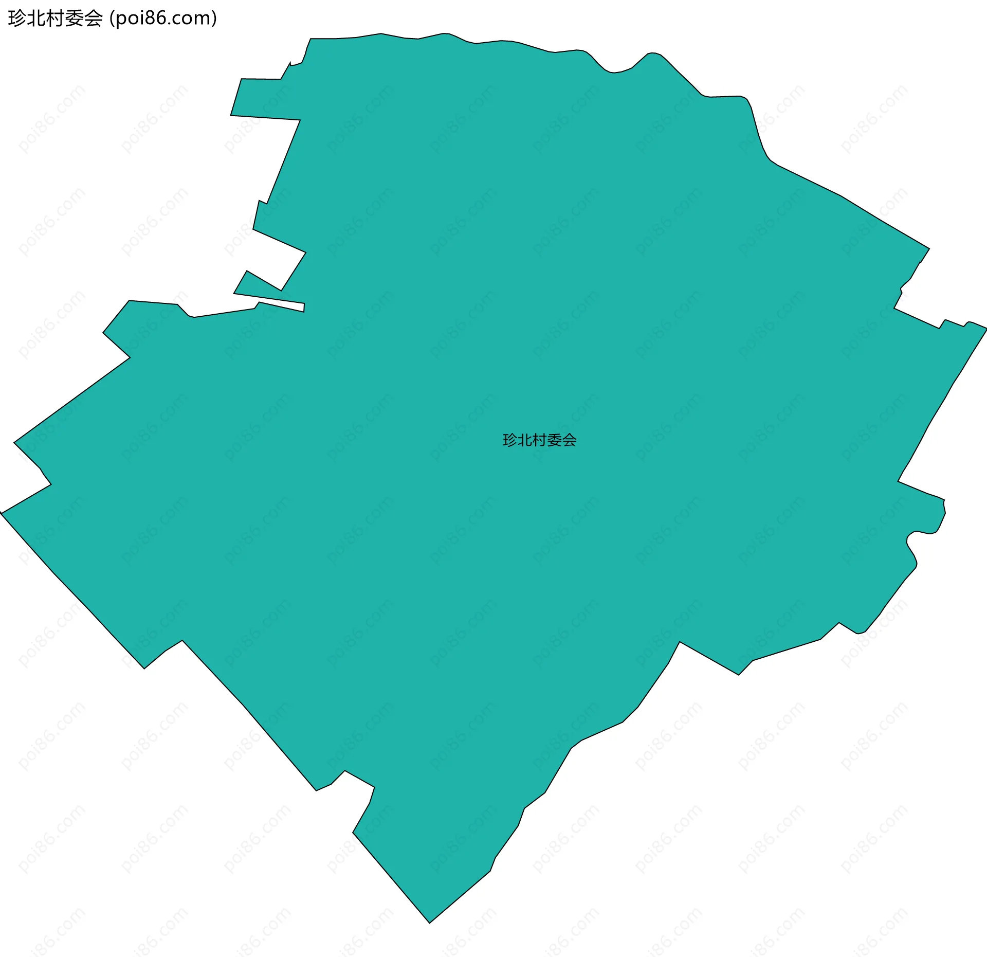 珍北村委会边界地图