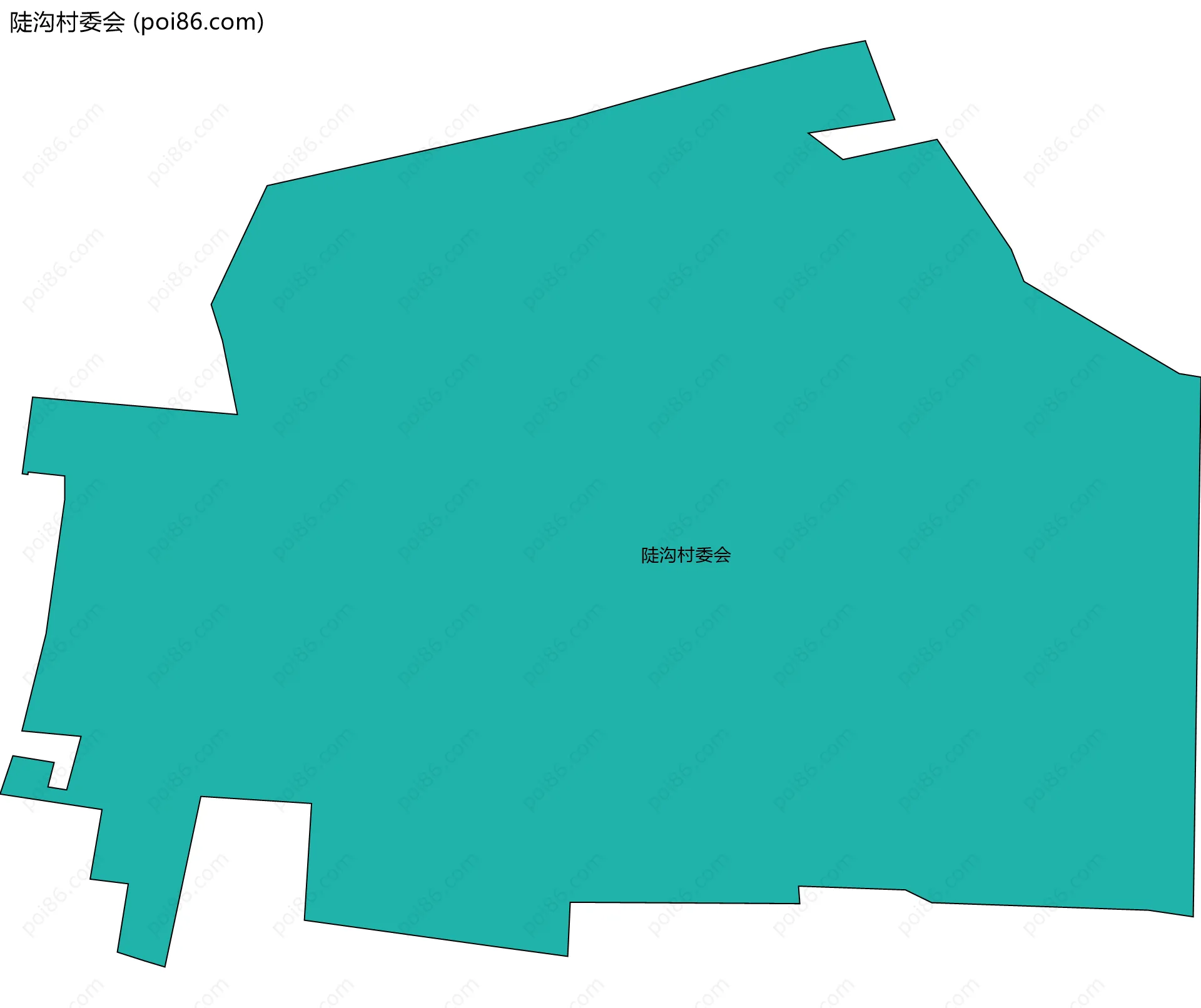 陡沟村委会边界地图