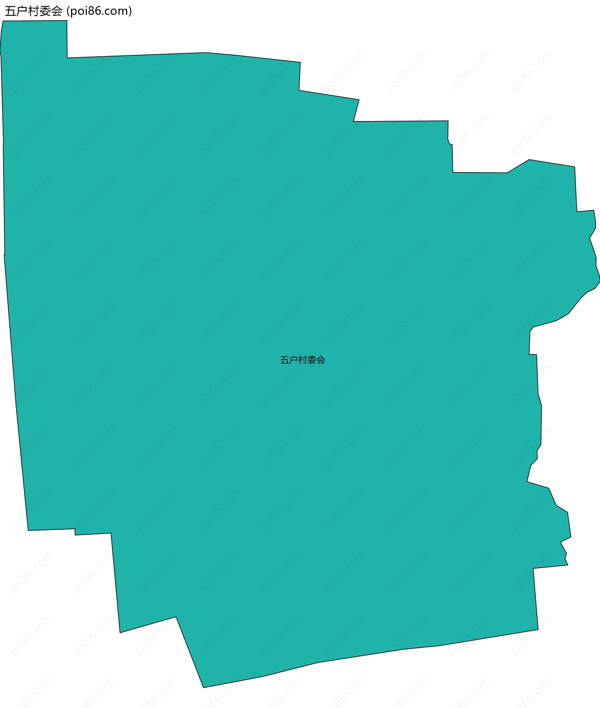 五户村委会边界地图
