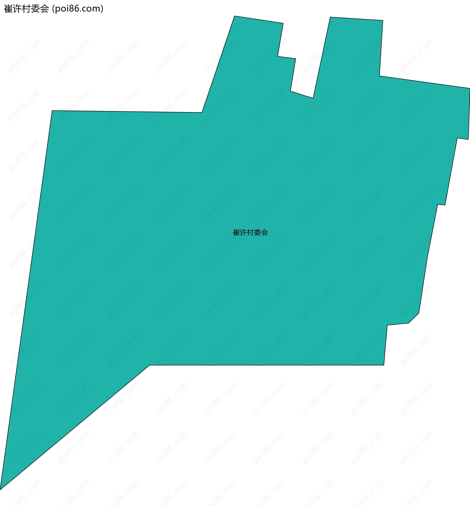 崔许村委会边界地图