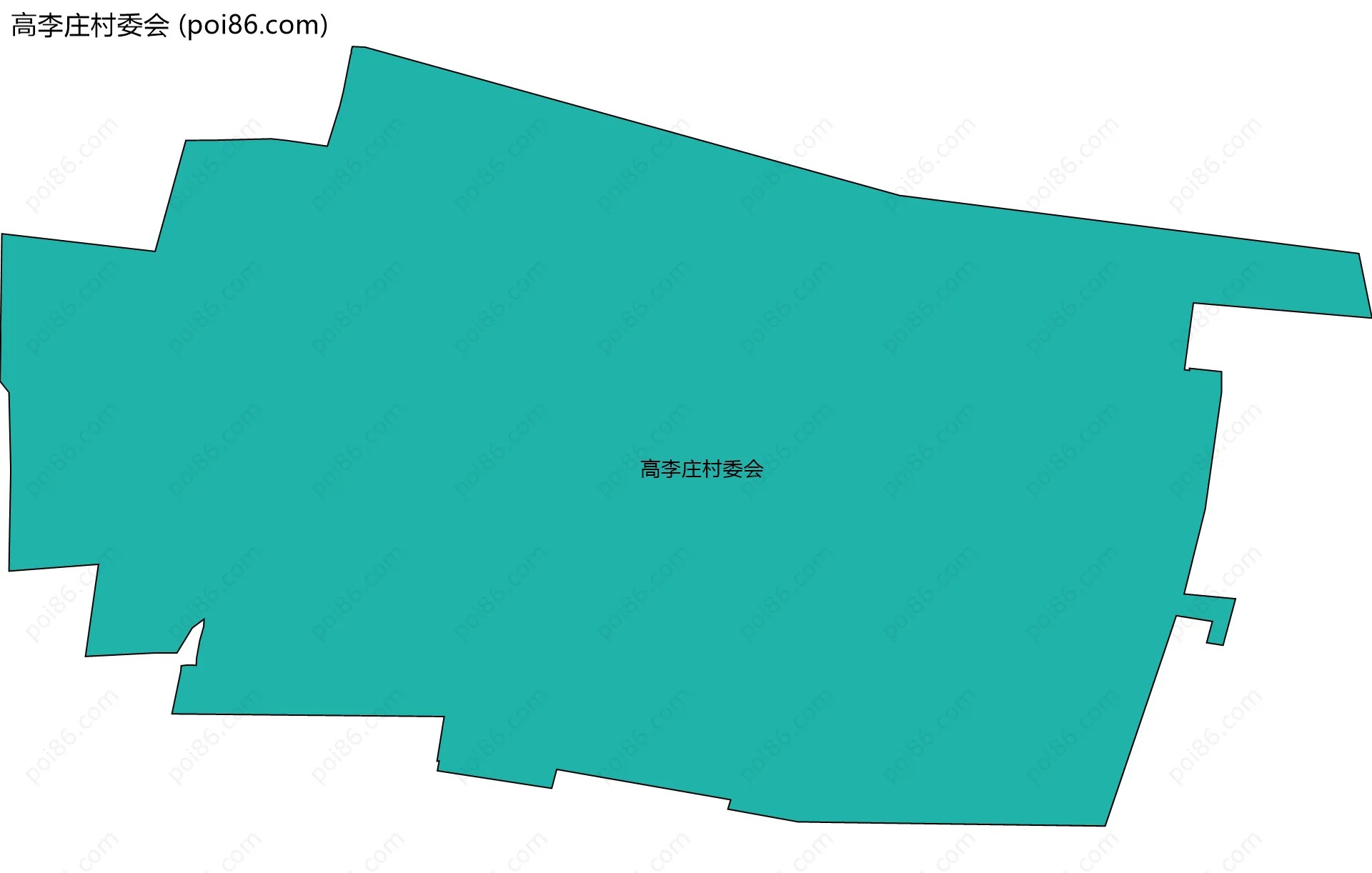 高李庄村委会边界地图