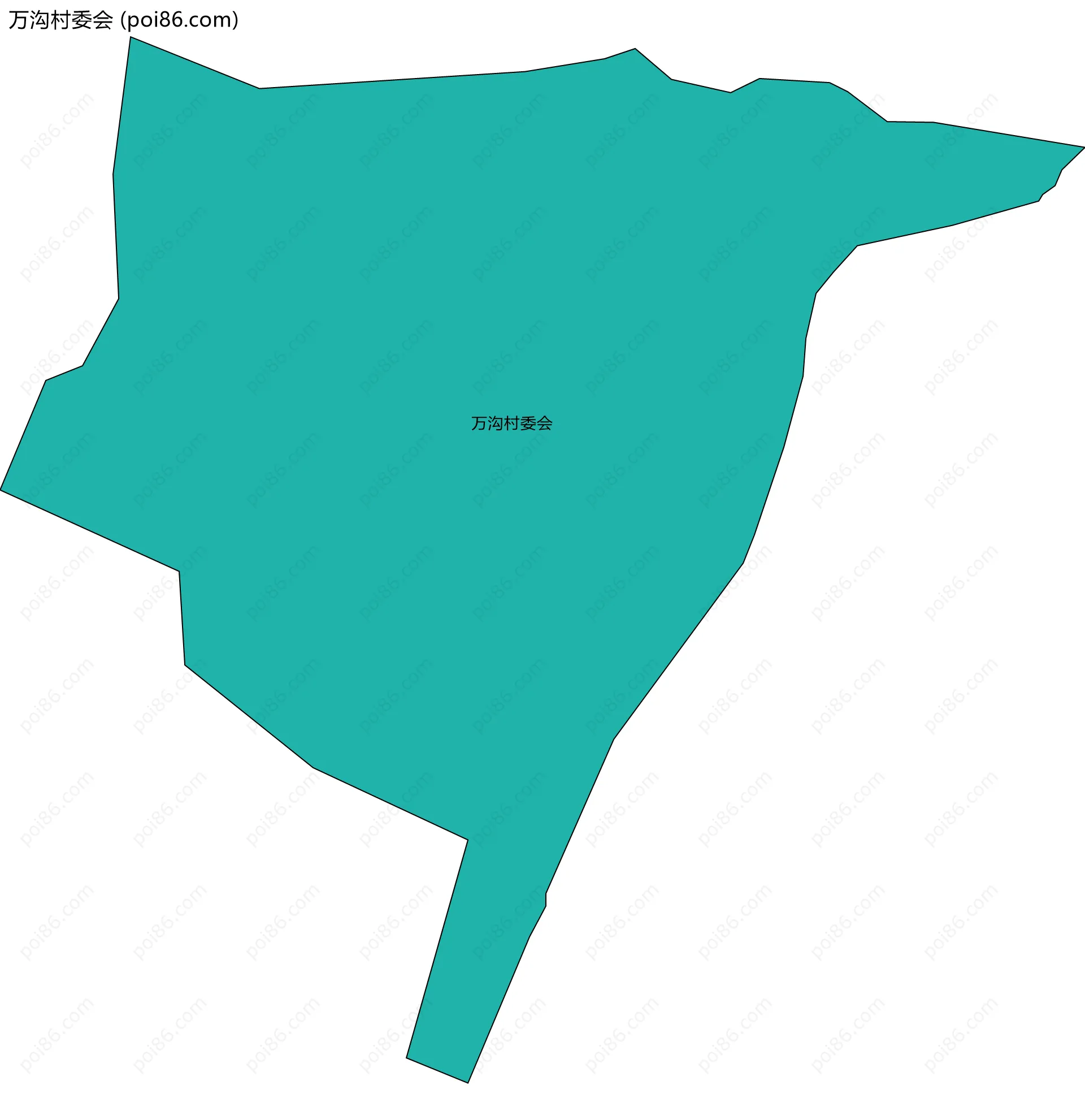万沟村委会边界地图