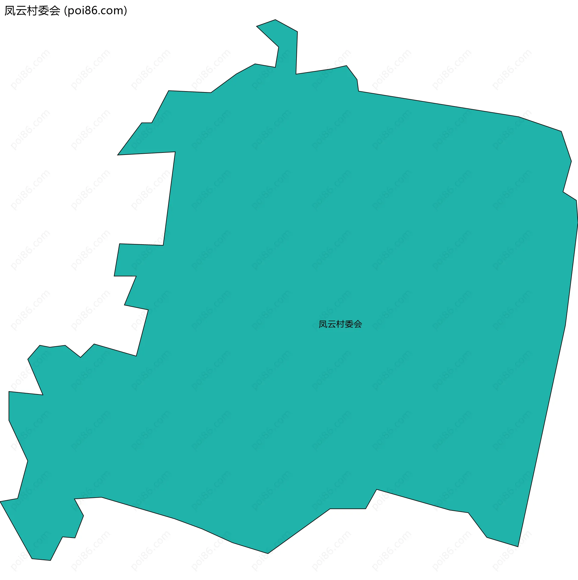 凤云村委会边界地图