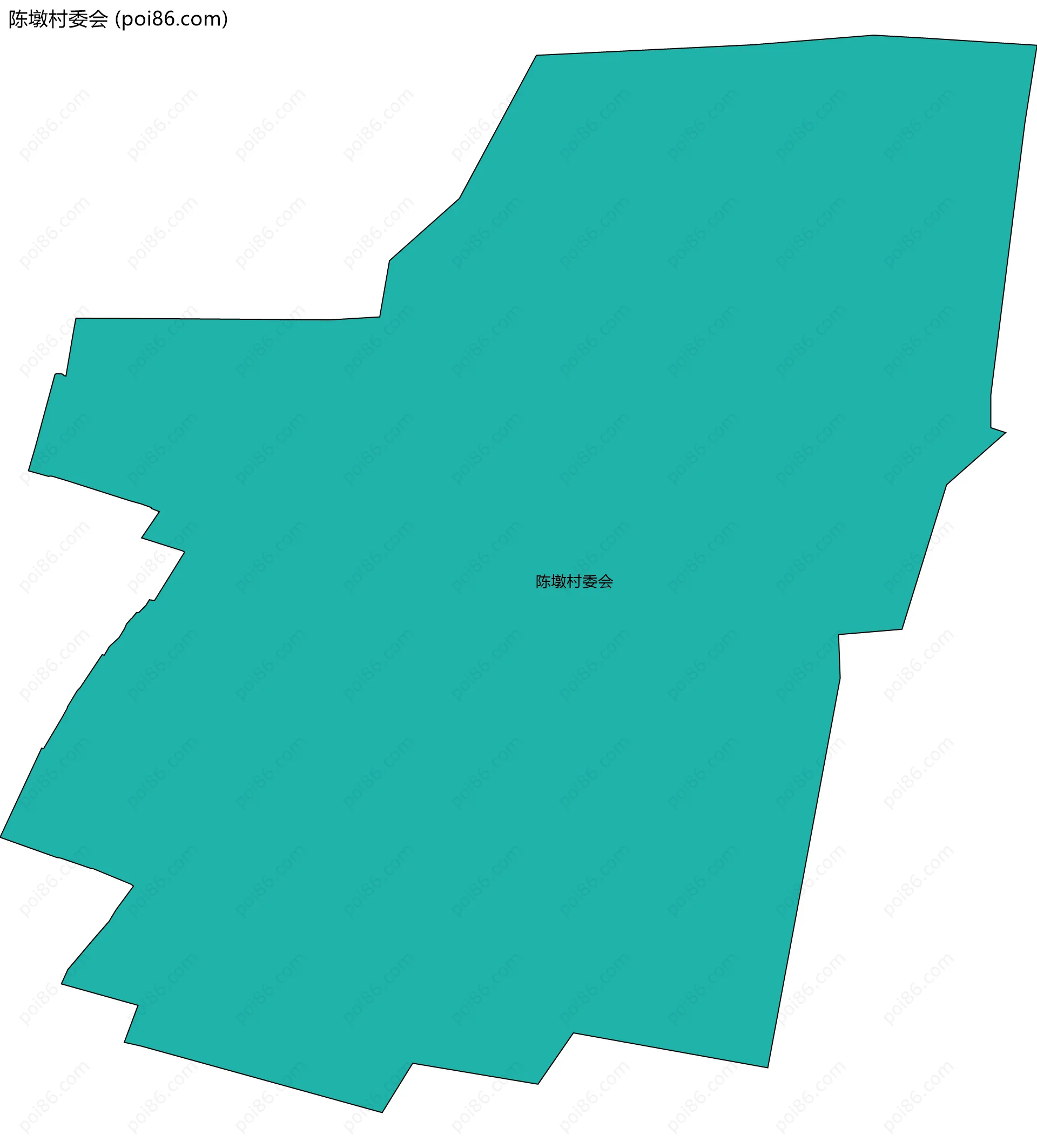陈墩村委会边界地图