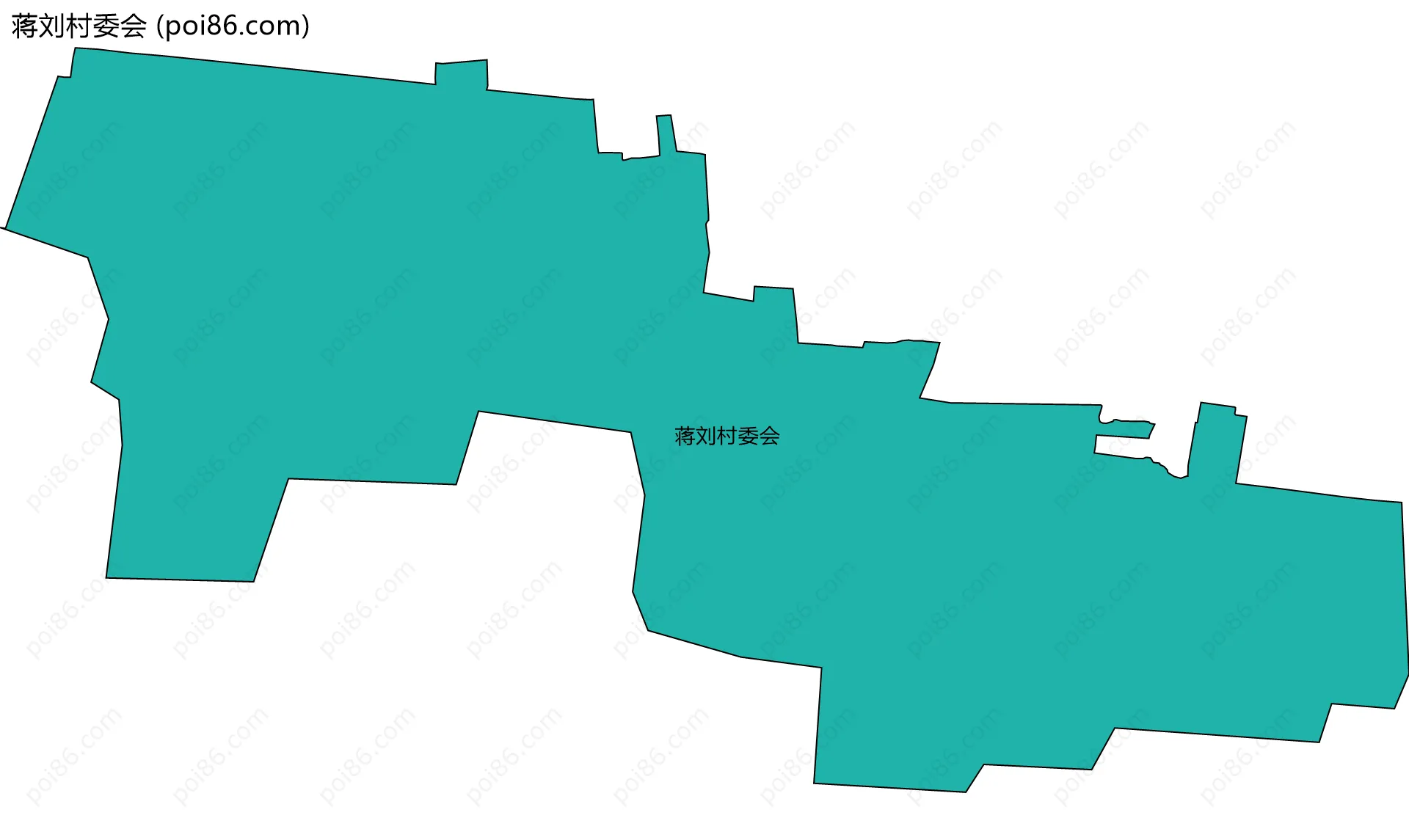 蒋刘村委会边界地图